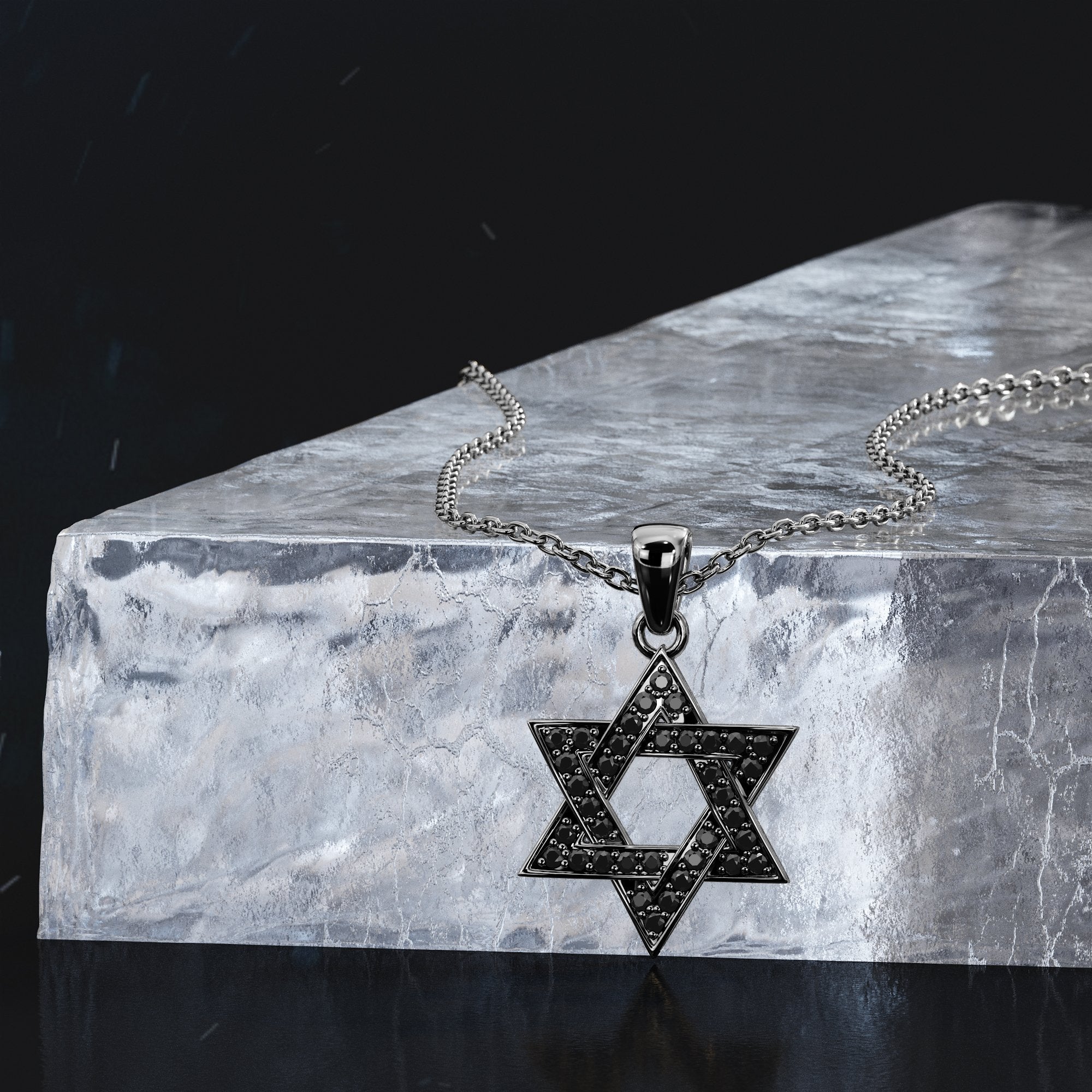 Natural Diamond Alternative Pendant with a White Gold Necklace