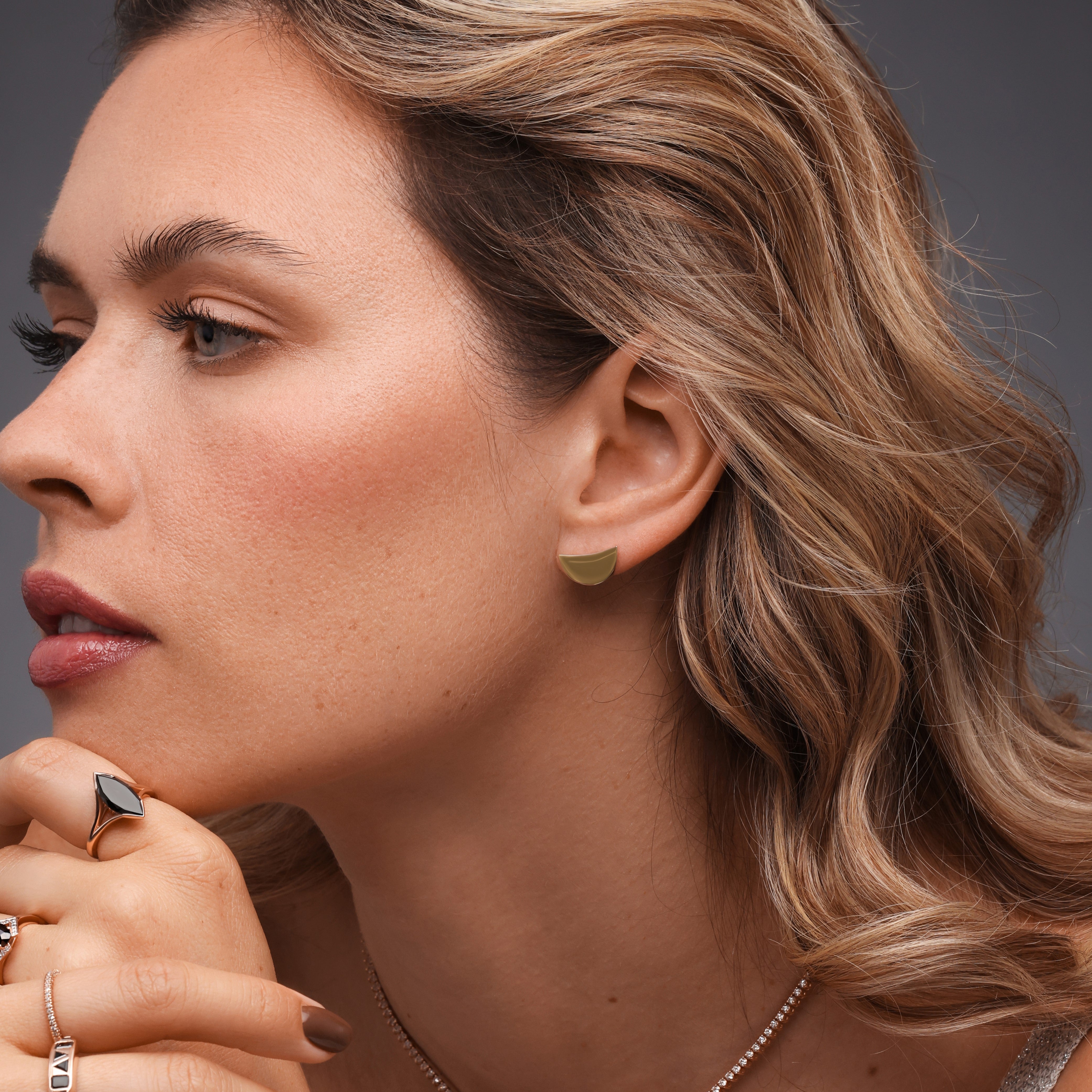 Statement 14K Yellow Gold Single Earrings