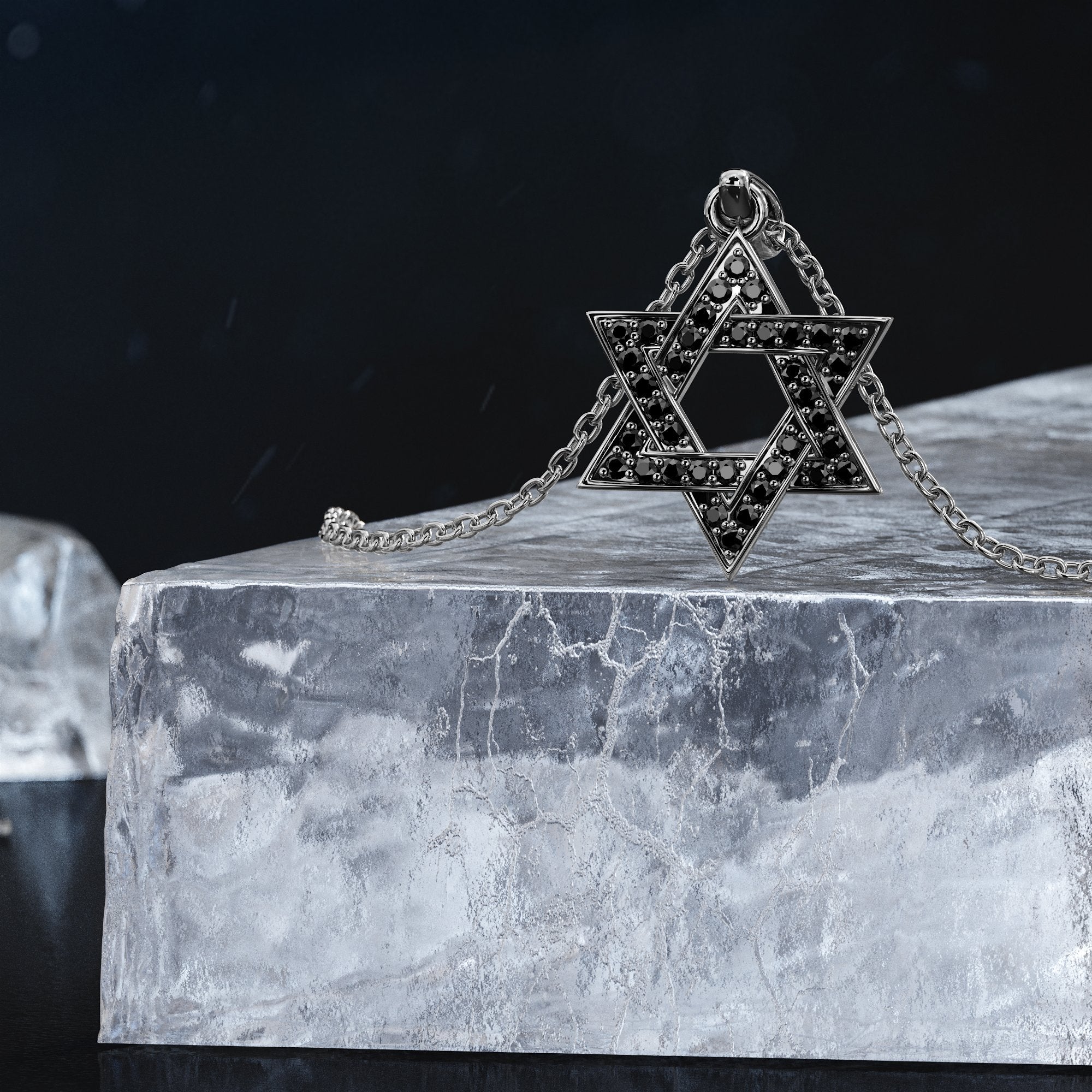 Natural Diamond Alternative Pendant with a White Gold Necklace