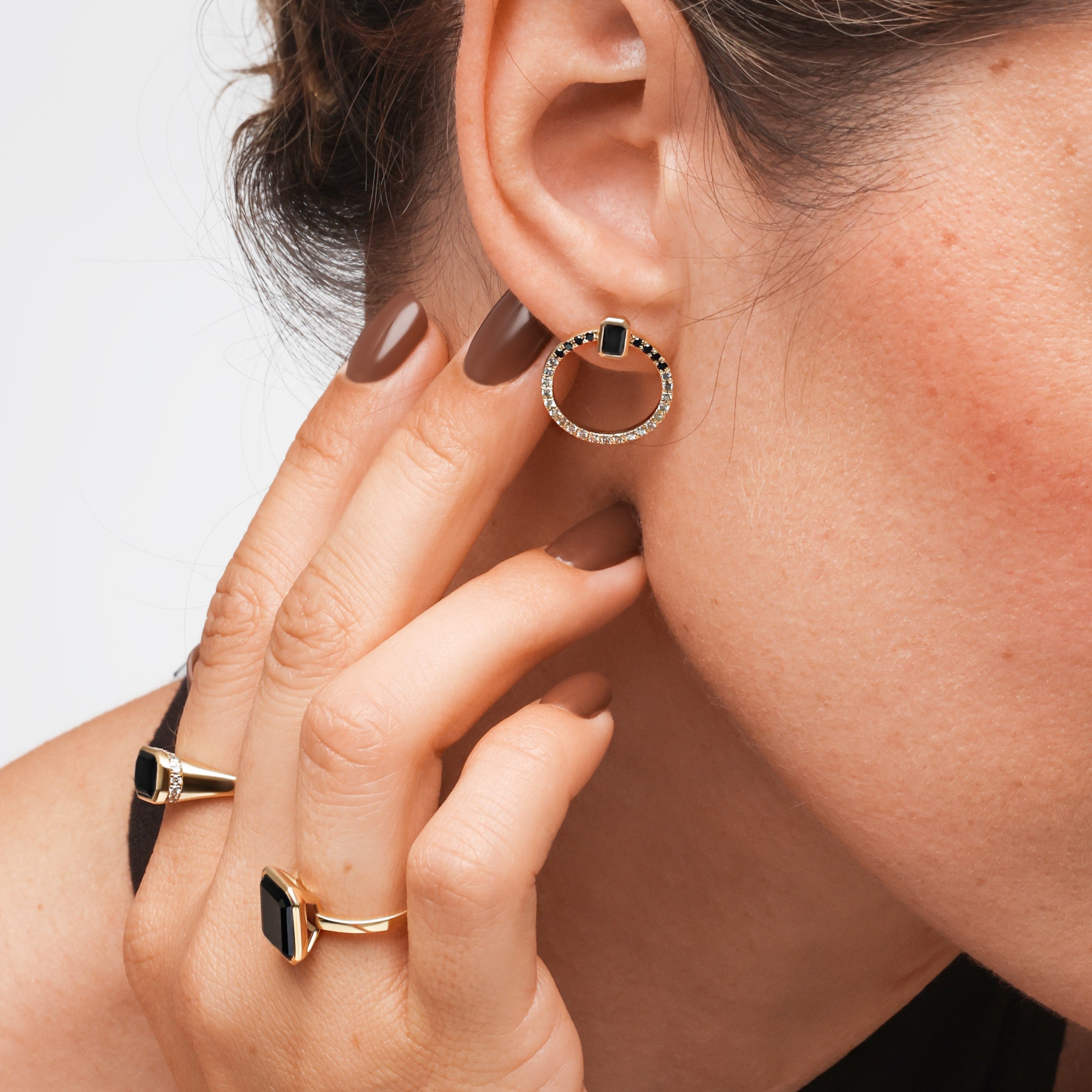 Black & White Diamonds Karma Single Earring