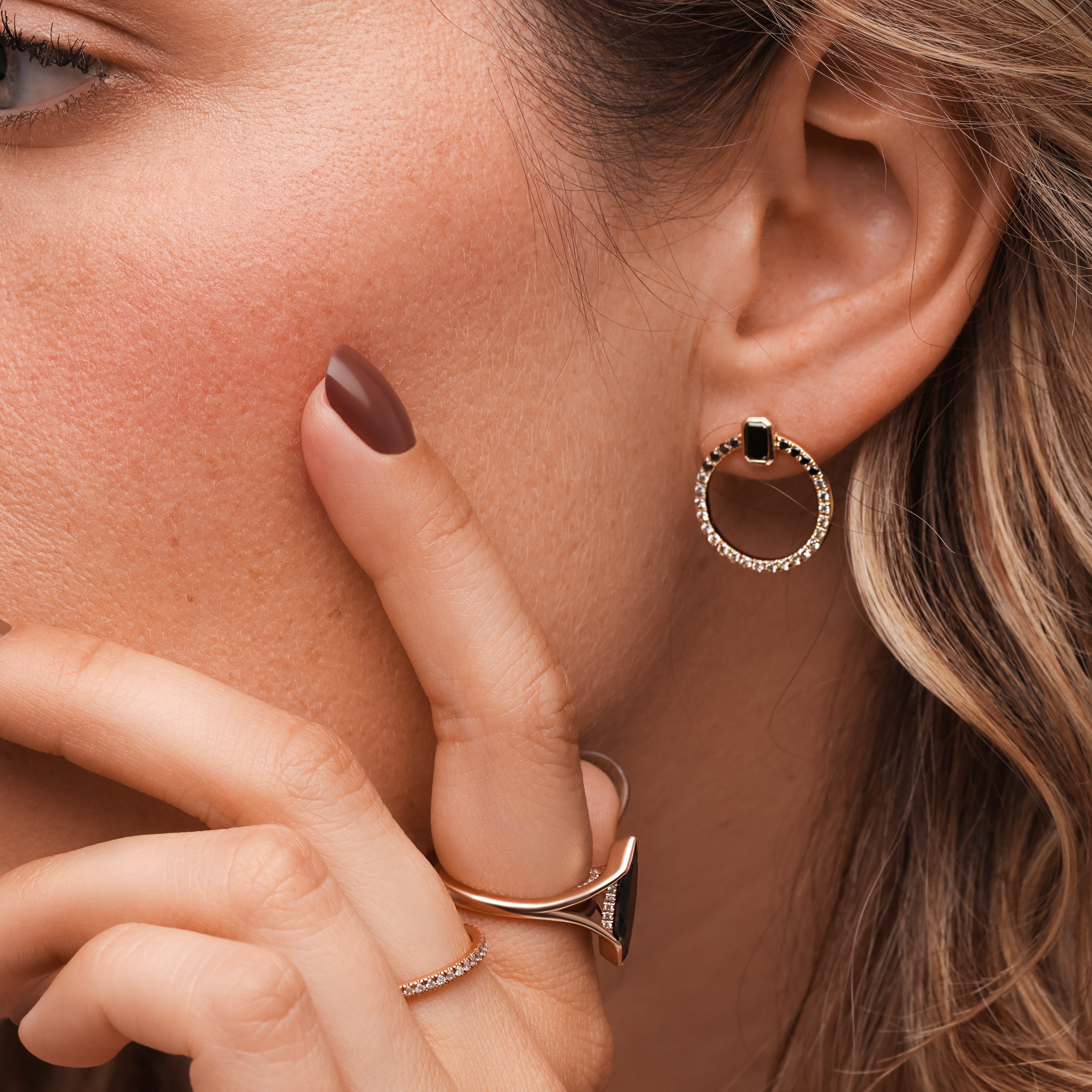 Black & White Diamonds Karma Single Earring