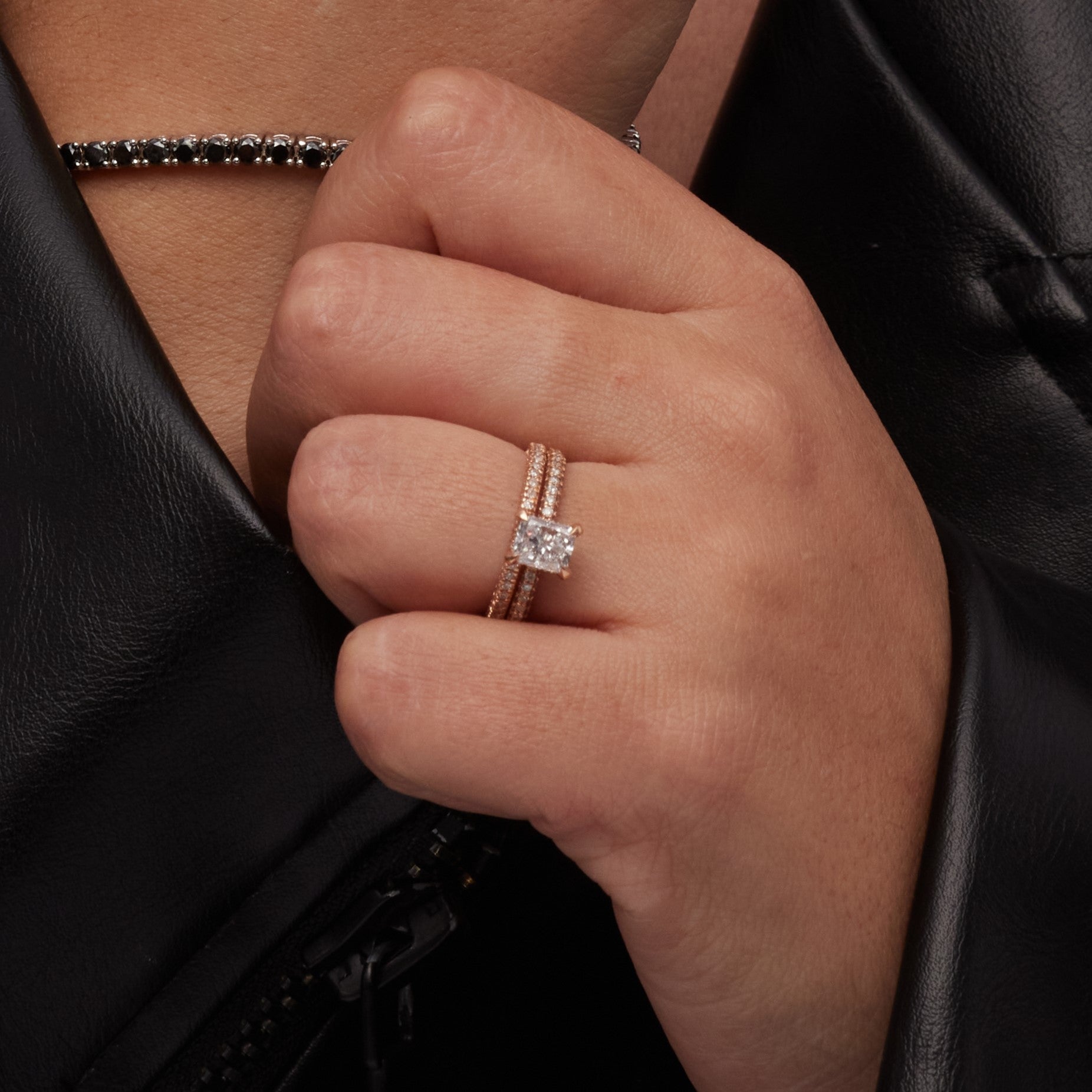 Sparks - ternity Natural Round cut Diamond Wedding Band