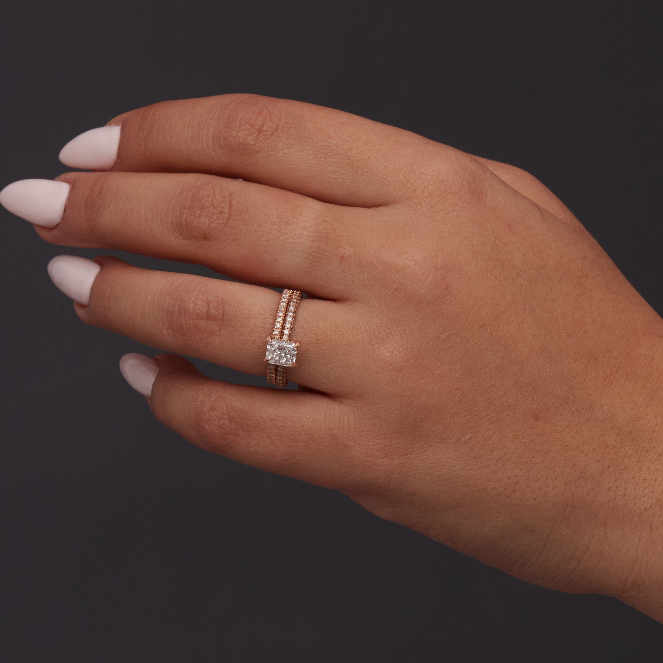 Sparks - ternity Natural Round cut Diamond Wedding Band