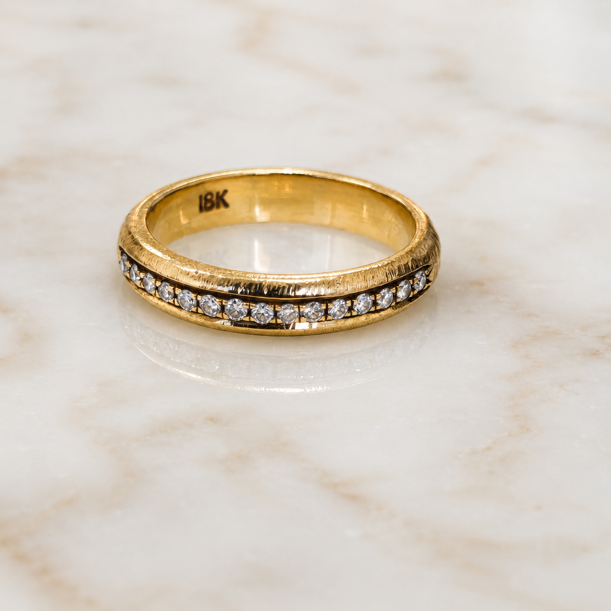 Channel Natural Black Diamond Wedding Ring