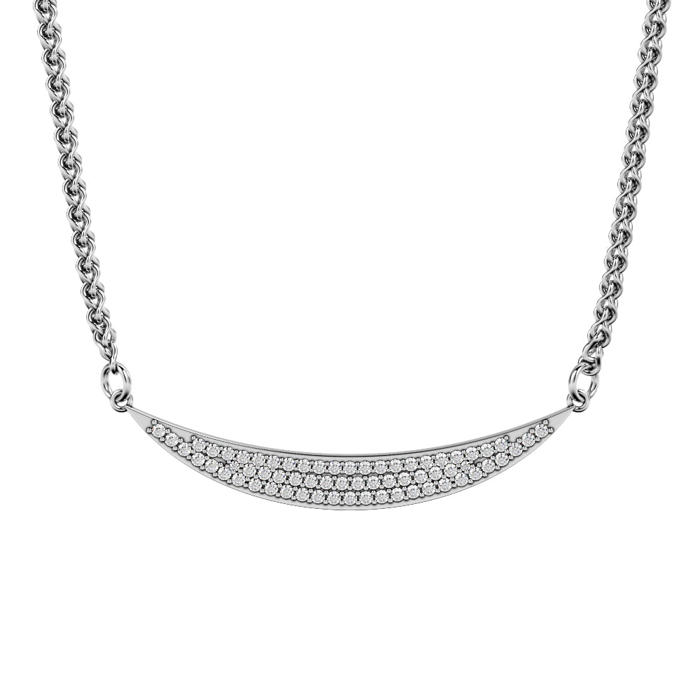 Natural Diamond Pav'e Pendant with a Yellow Necklace
