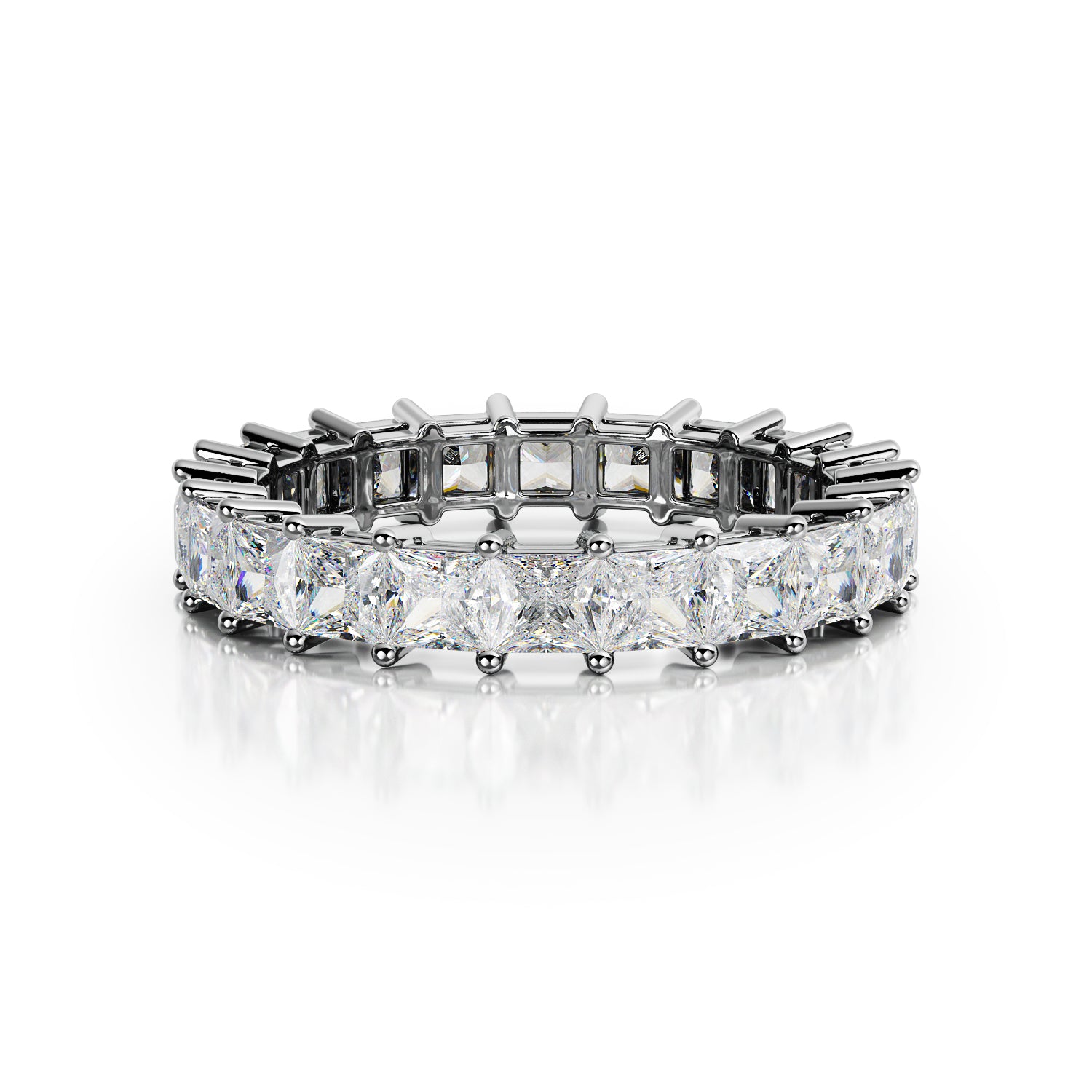 Eternity Natural Princess cut Diamond Wedding Band