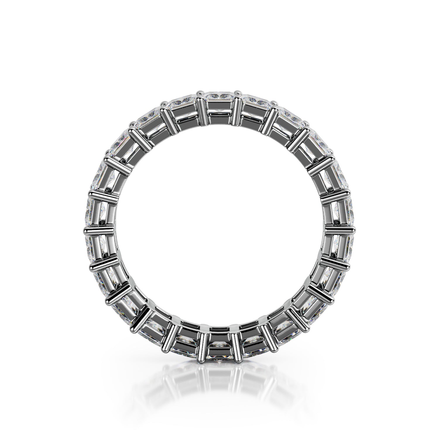 Eternity Natural Princess cut Diamond Wedding Band