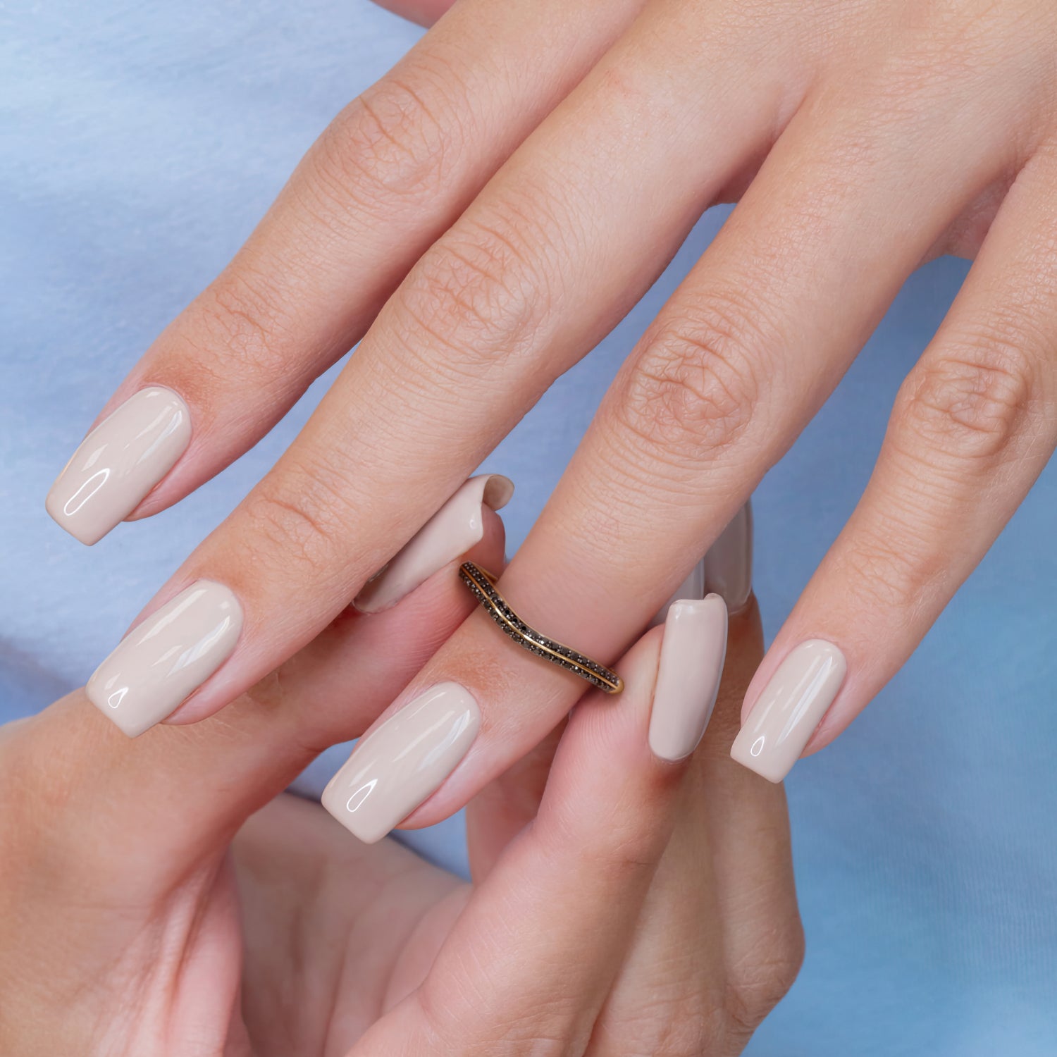 Curvey  Natural Black Diamond Matching Band