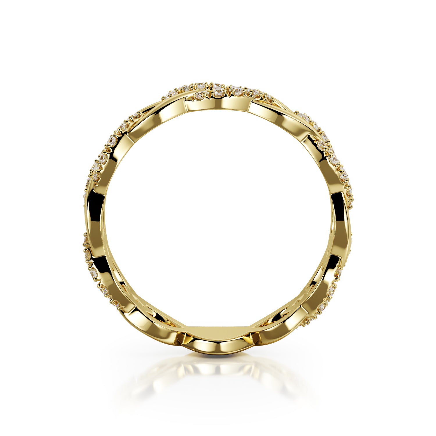 Bold Natural Round cut Diamond Wedding Band