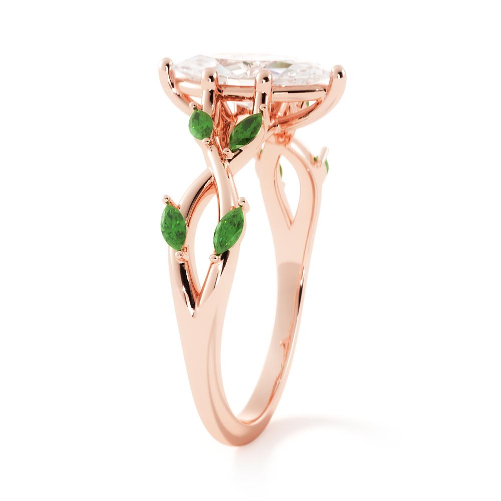 Accent Diamonds Natural Marquise  Diamond Engagement Ring