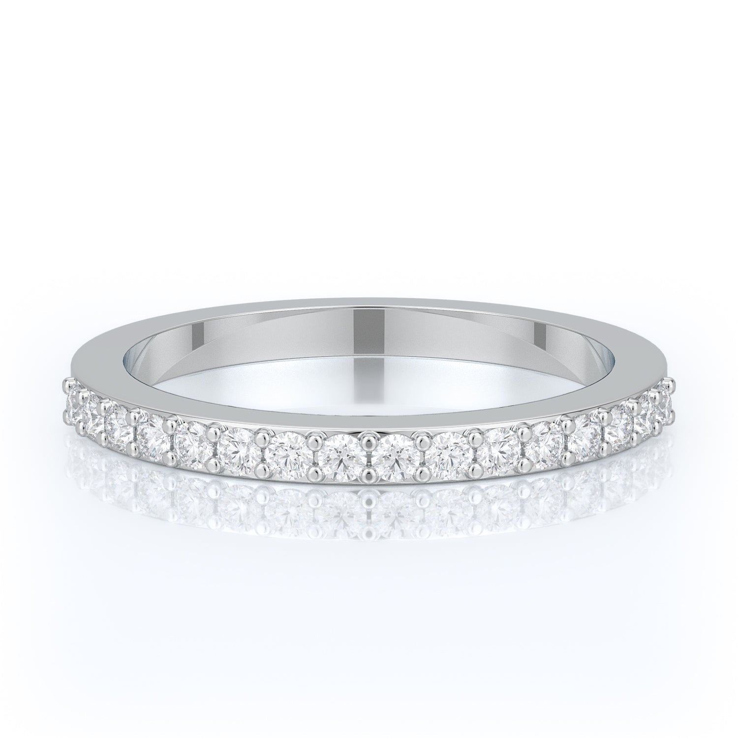Soft Glow - Half Eternity Natural Round cut Diamond Wedding Band