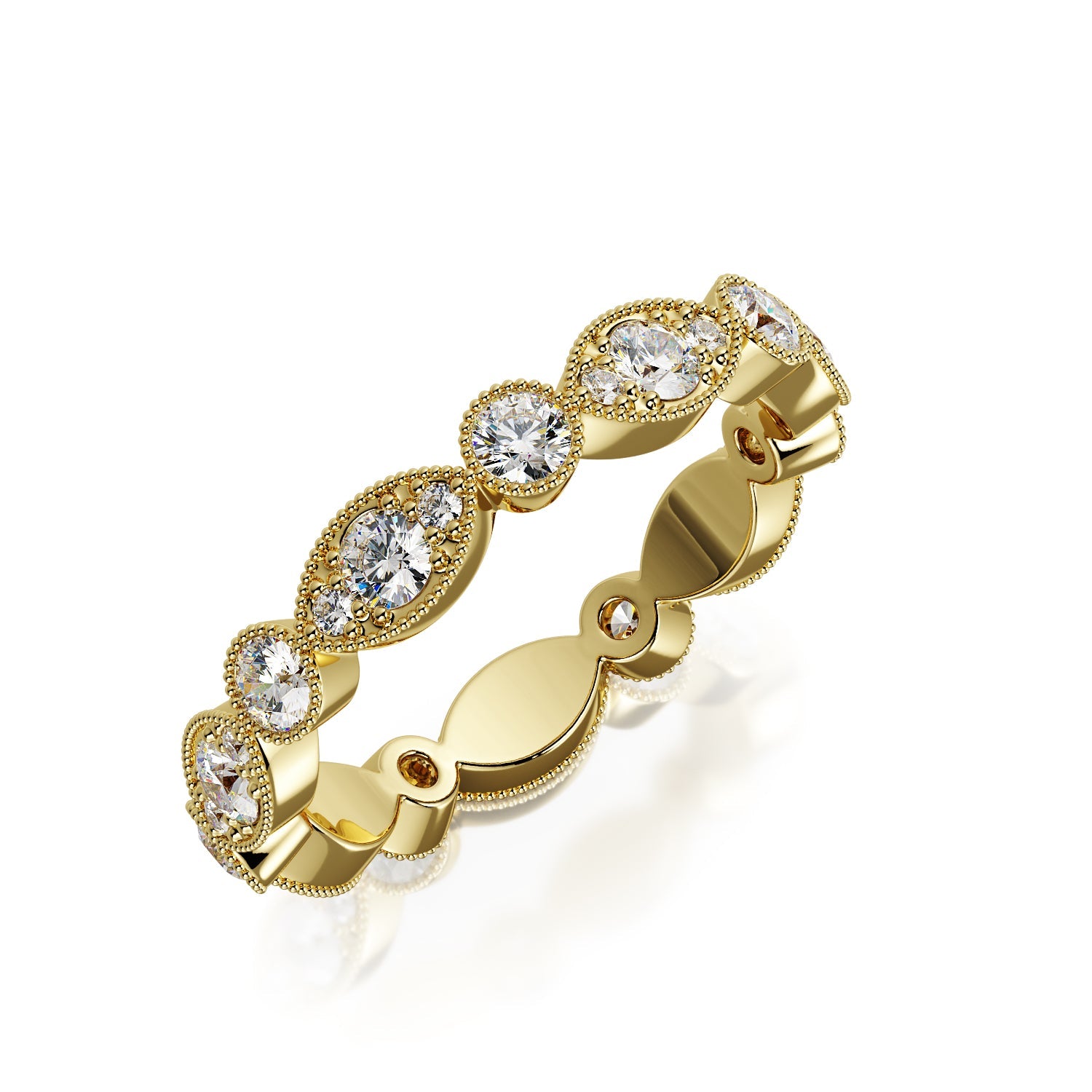 Polarized - Eternity Natural Round cut Diamond Wedding Band