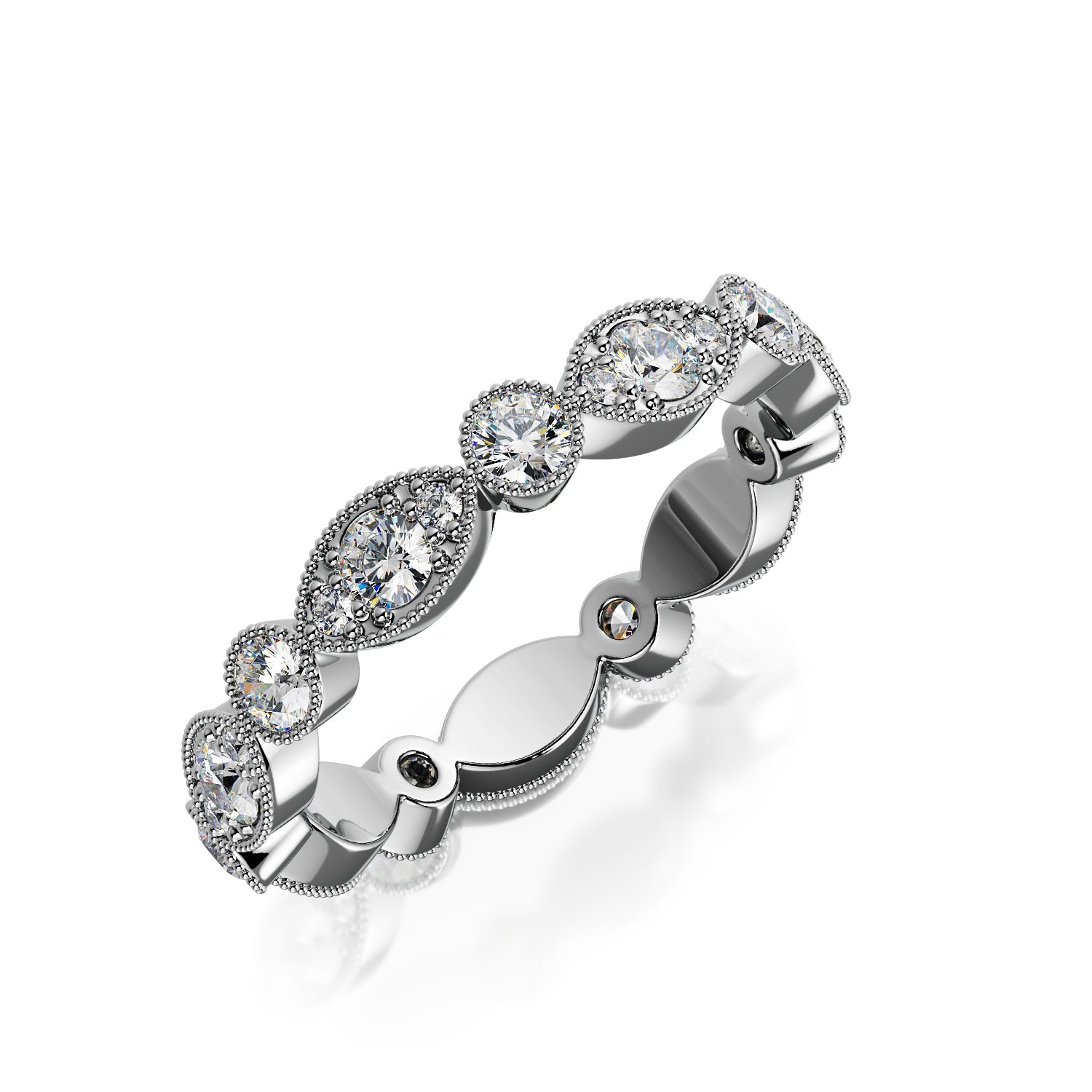 Polarized - Eternity Natural Round cut Diamond Wedding Band