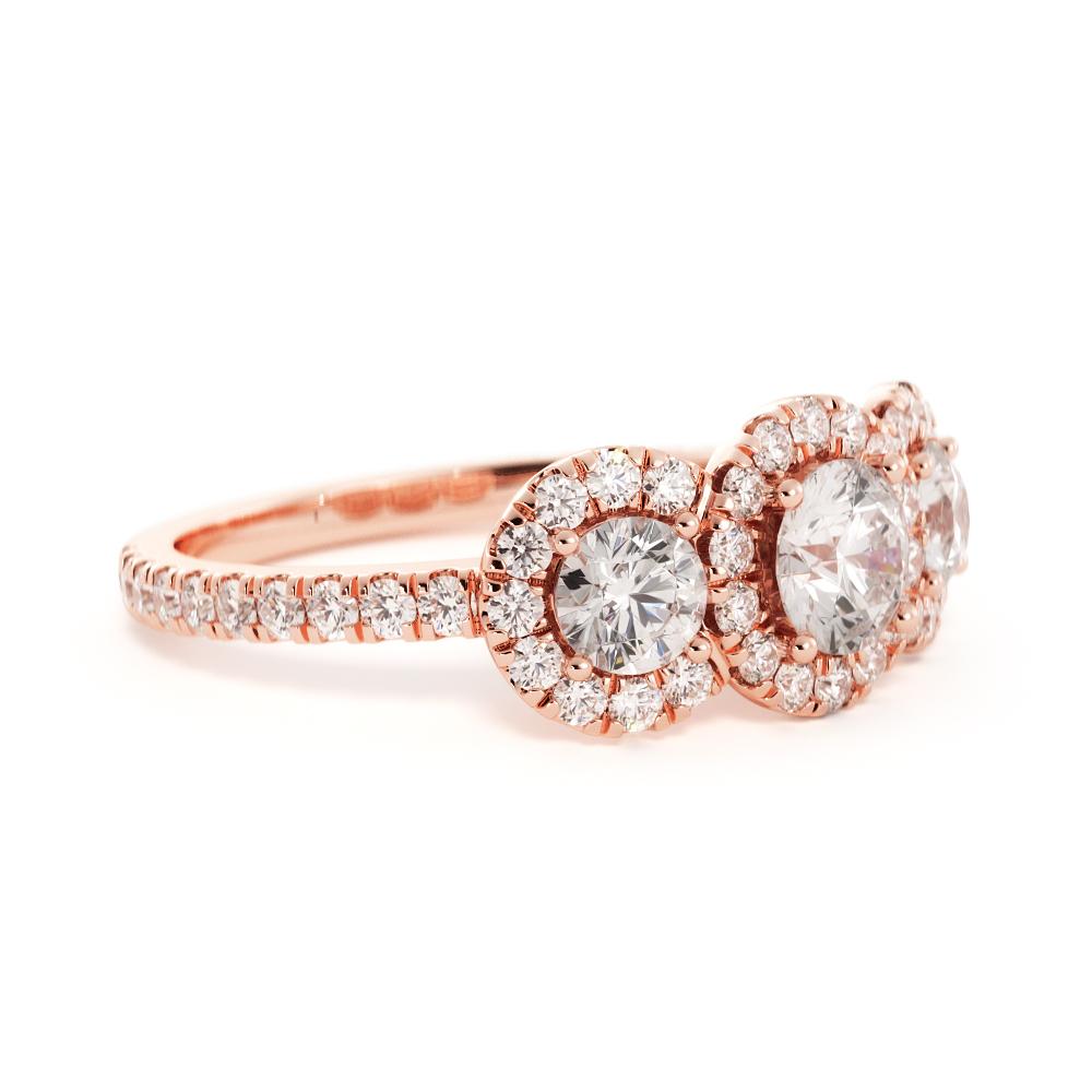 Light Source - Halo Natural Round  Diamond Engagement Ring