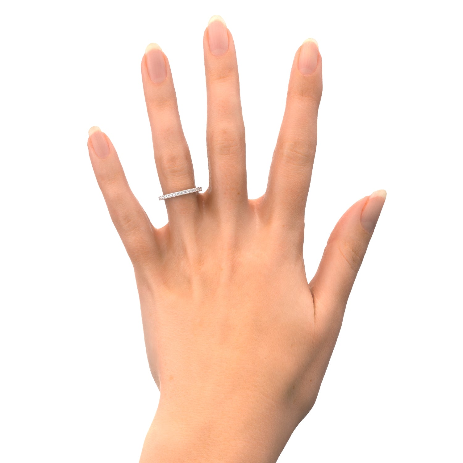 Soft Glow - Half Eternity Natural Round cut Diamond Wedding Band