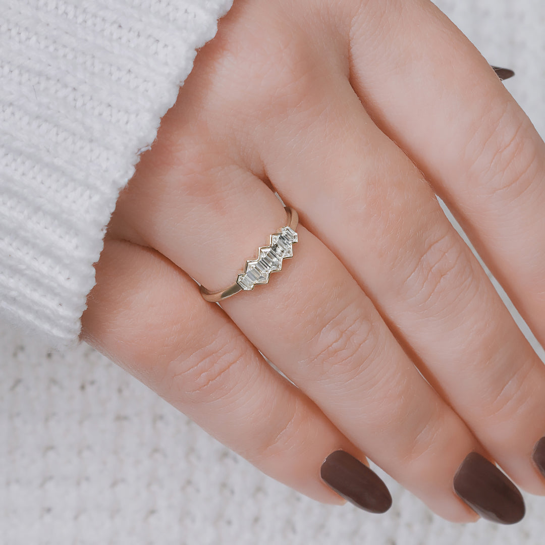 Dainty Natural   Diamond Engagement Ring