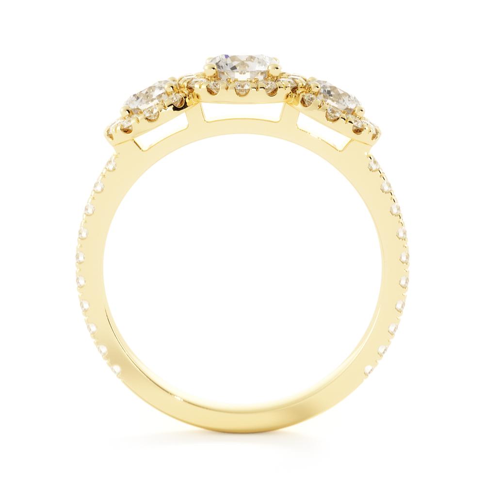 Halo Natural Round  Diamond Engagement Ring