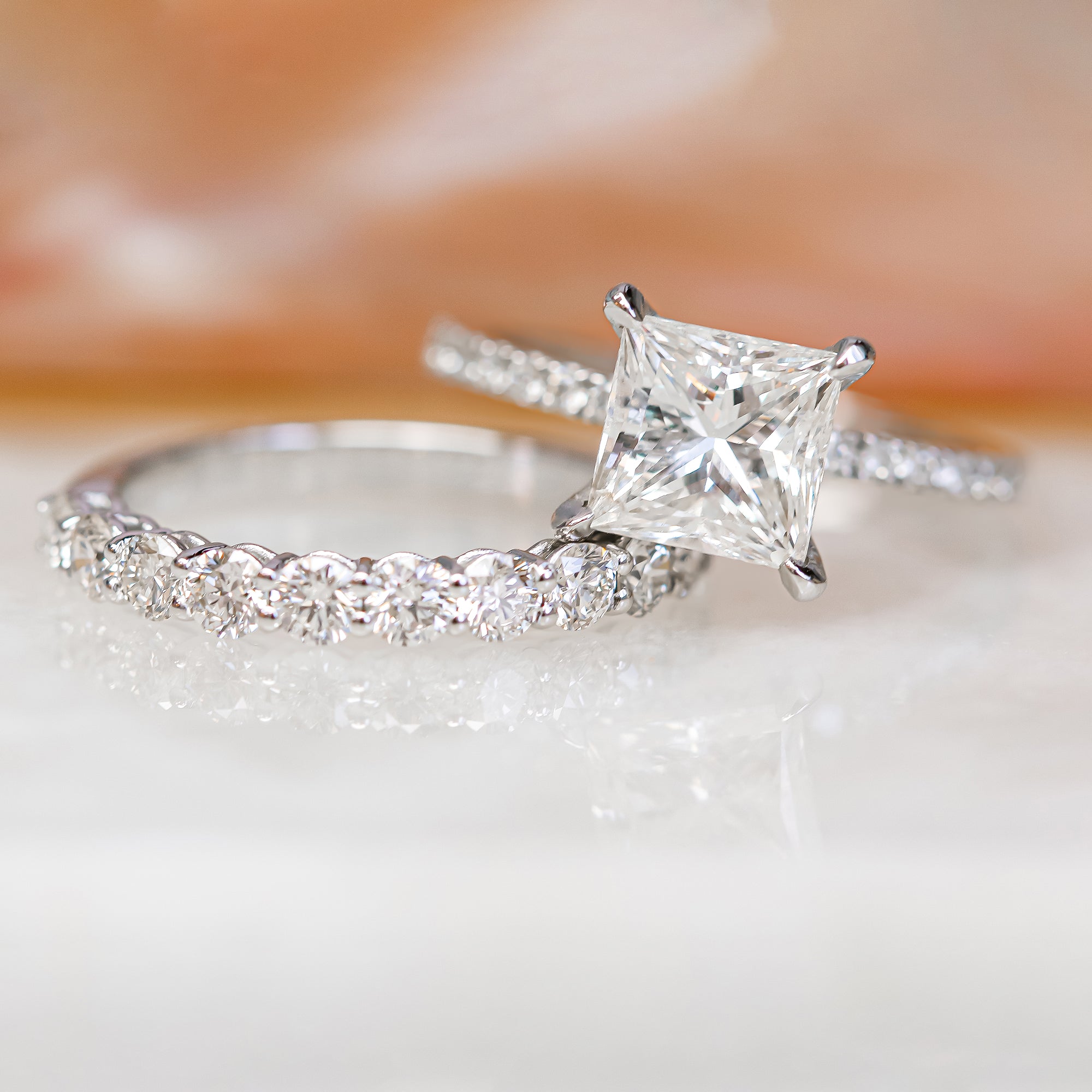 Lightbox - Half Eternity Band Natural Round cut Diamond Wedding Band