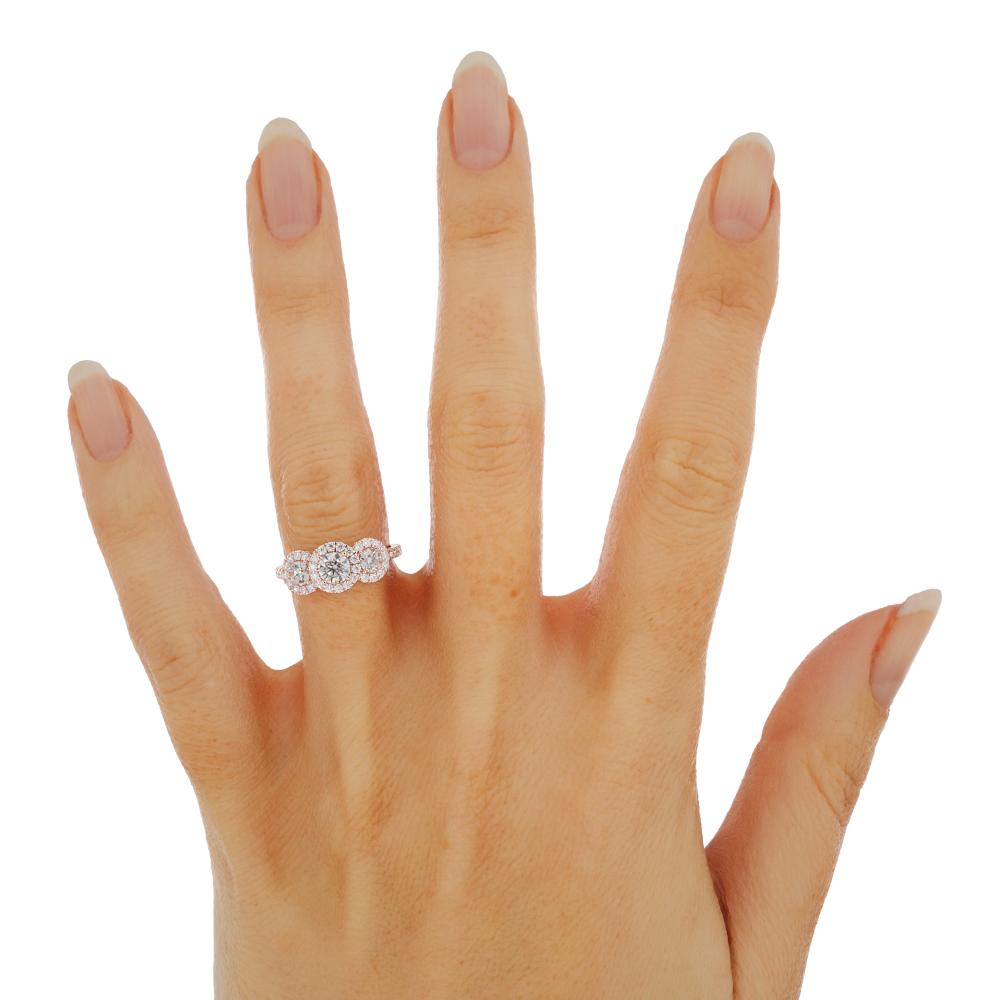 Light Source - Halo Natural Round  Diamond Engagement Ring