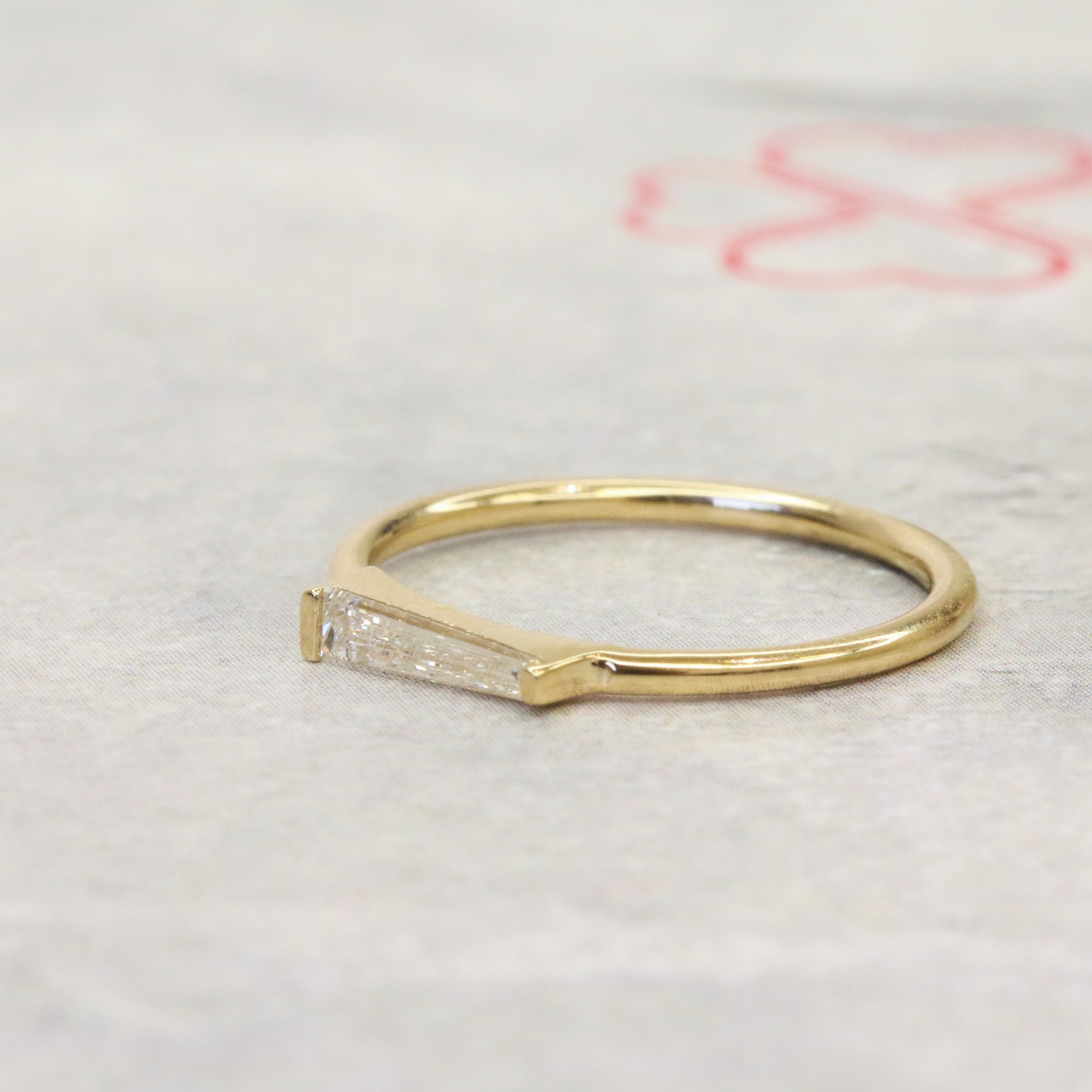 Asymmetrical Natural  cut Diamond Wedding Band