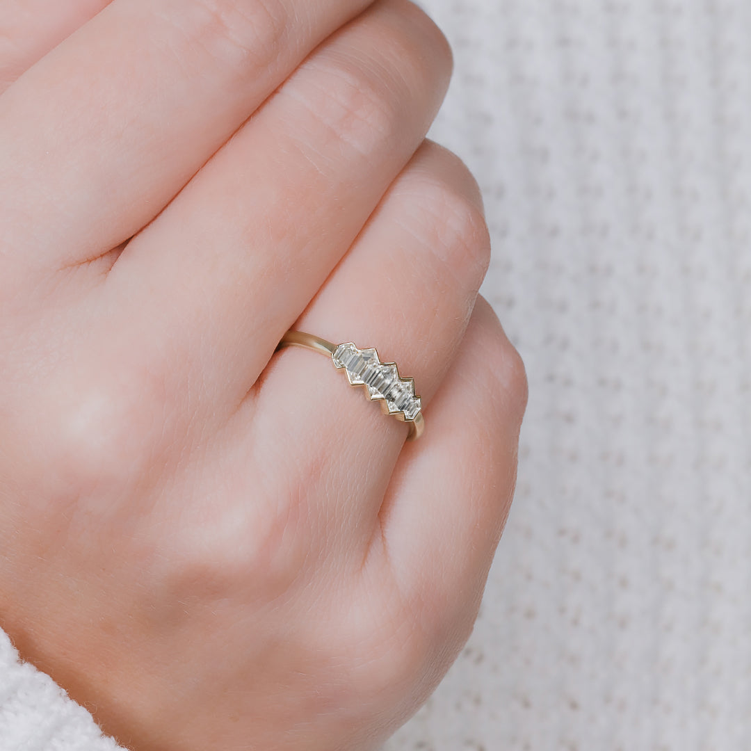 Dainty Natural   Diamond Engagement Ring