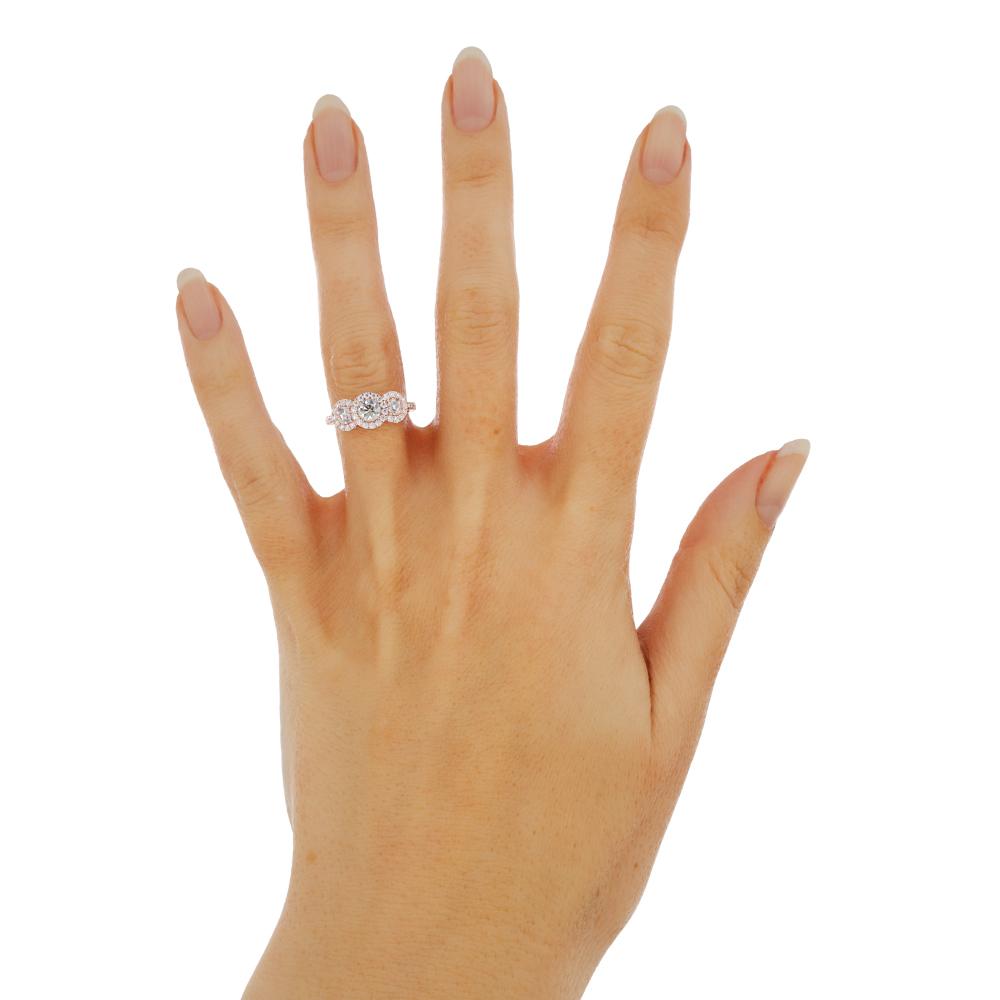 Light Source - Halo Natural Round  Diamond Engagement Ring