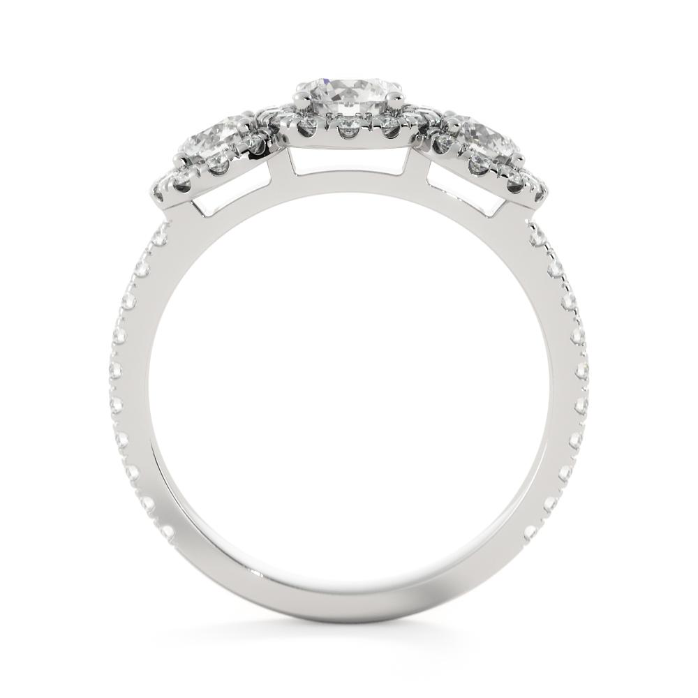 Light Source - Halo Natural Round  Diamond Engagement Ring