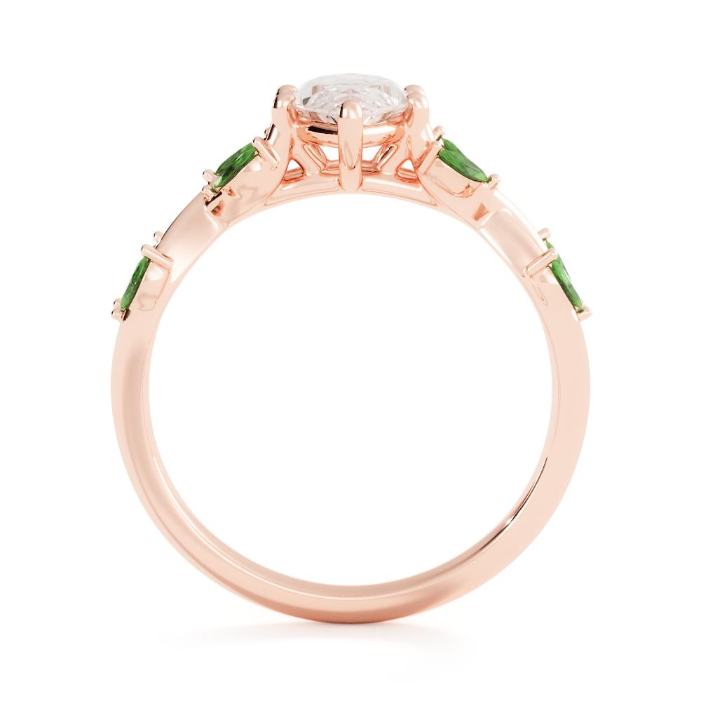 Accent Diamonds Natural Marquise  Diamond Engagement Ring