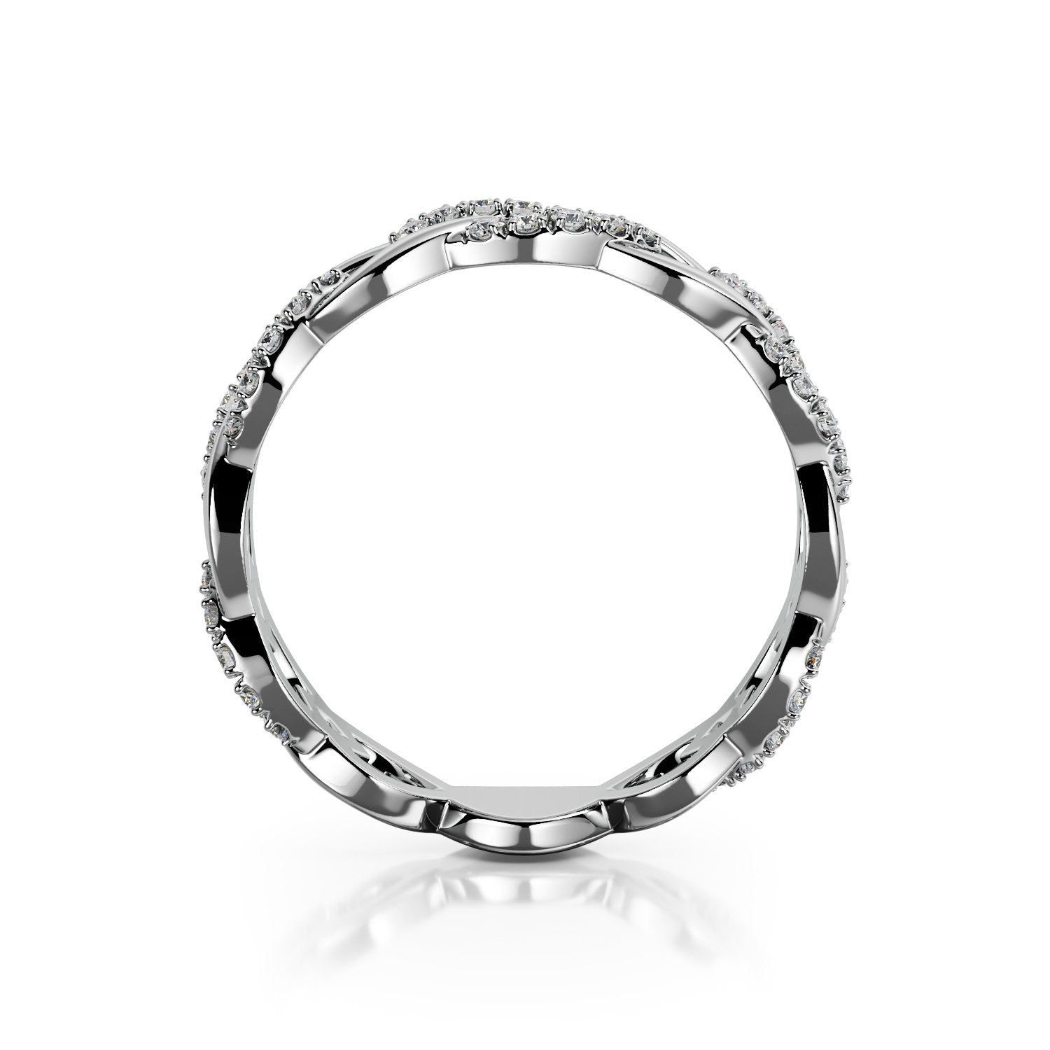 Bold Natural Round cut Diamond Wedding Band