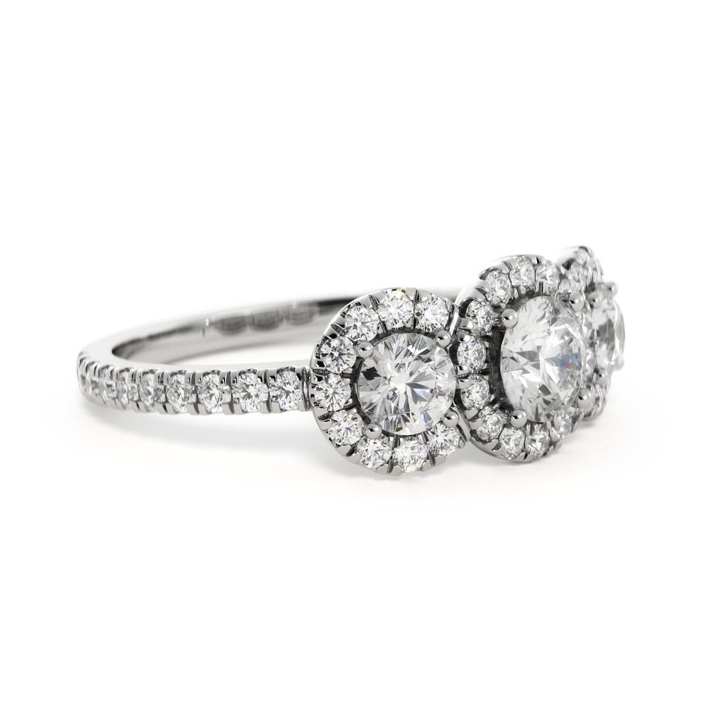 Light Source - Halo Natural Round  Diamond Engagement Ring