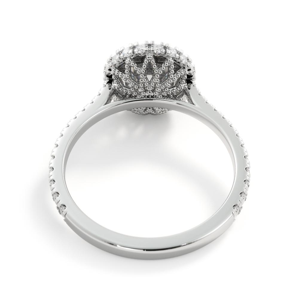 Sonce - Decorative Natural Round Diamond Engagement Ring