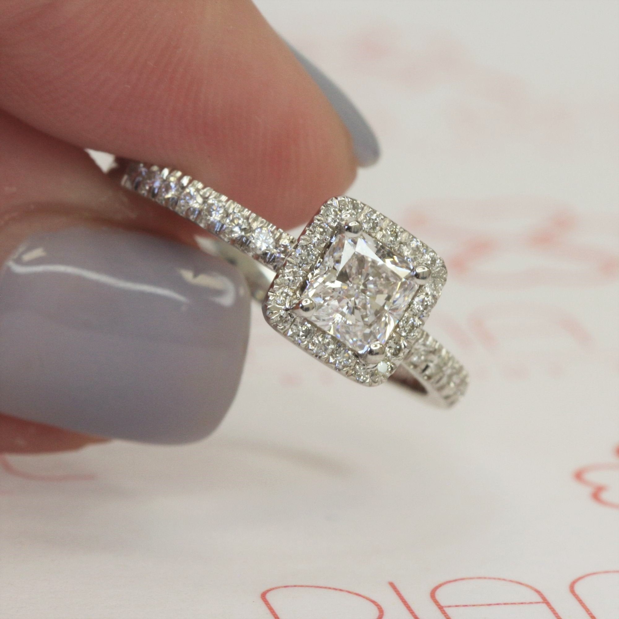Accent Diamonds Natural Round Diamond Engagement Ring