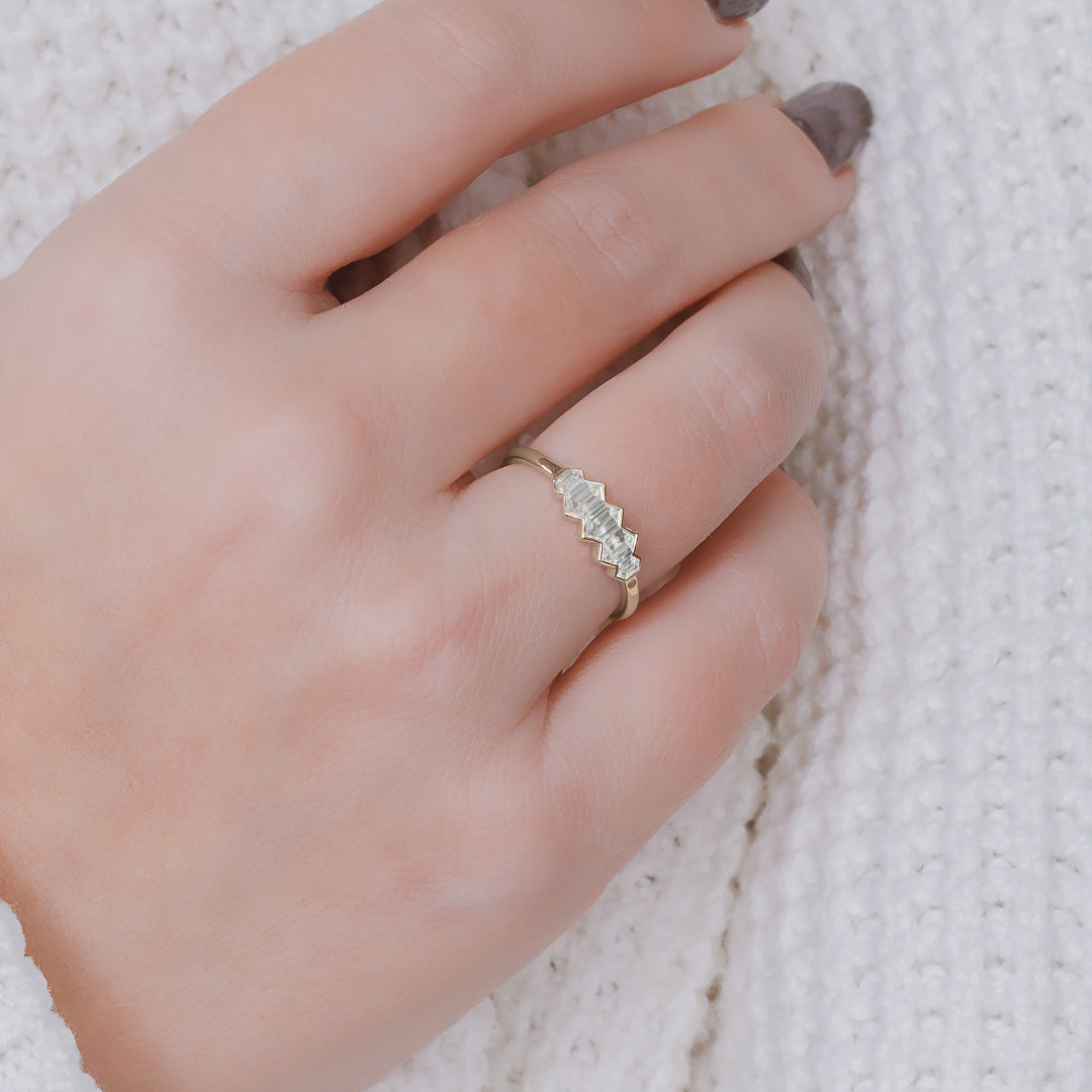 Dainty Natural   Diamond Engagement Ring