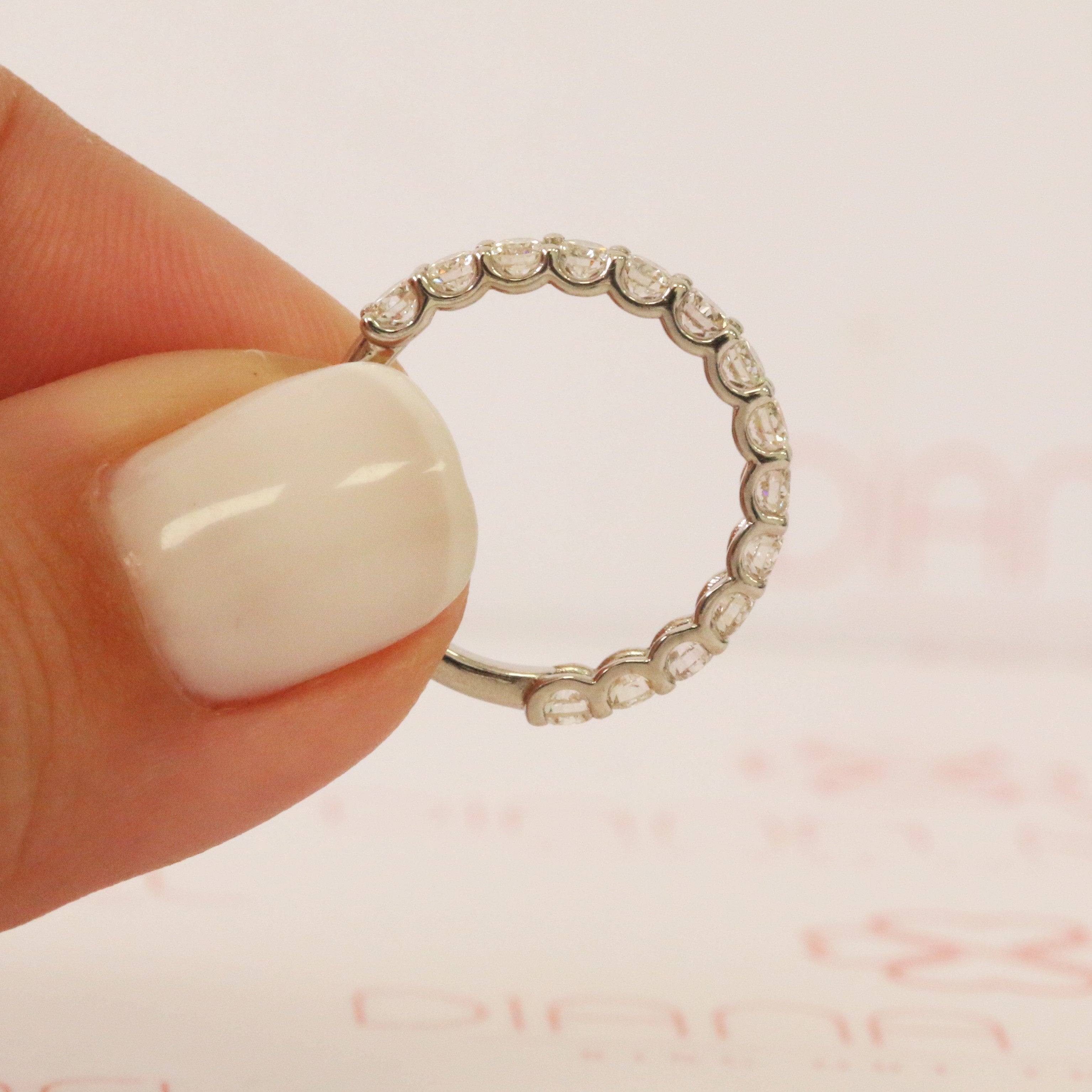 Sun Kissed - Eternity Band Natural Round cut Diamond Wedding Band