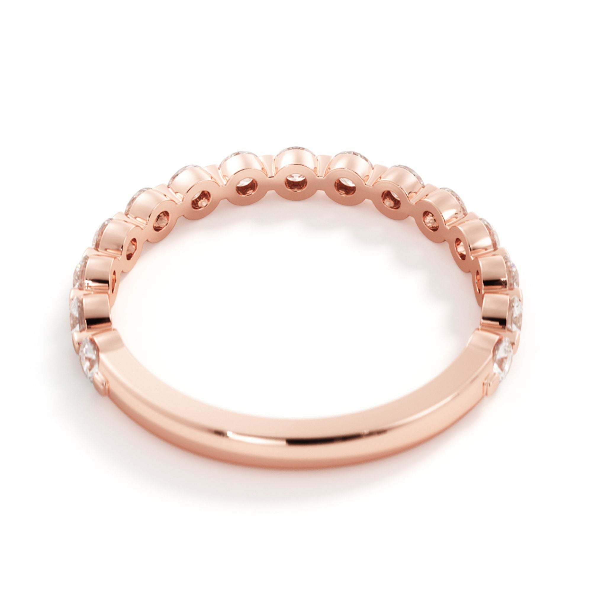 Half Eternity Natural Round cut Diamond Wedding Band