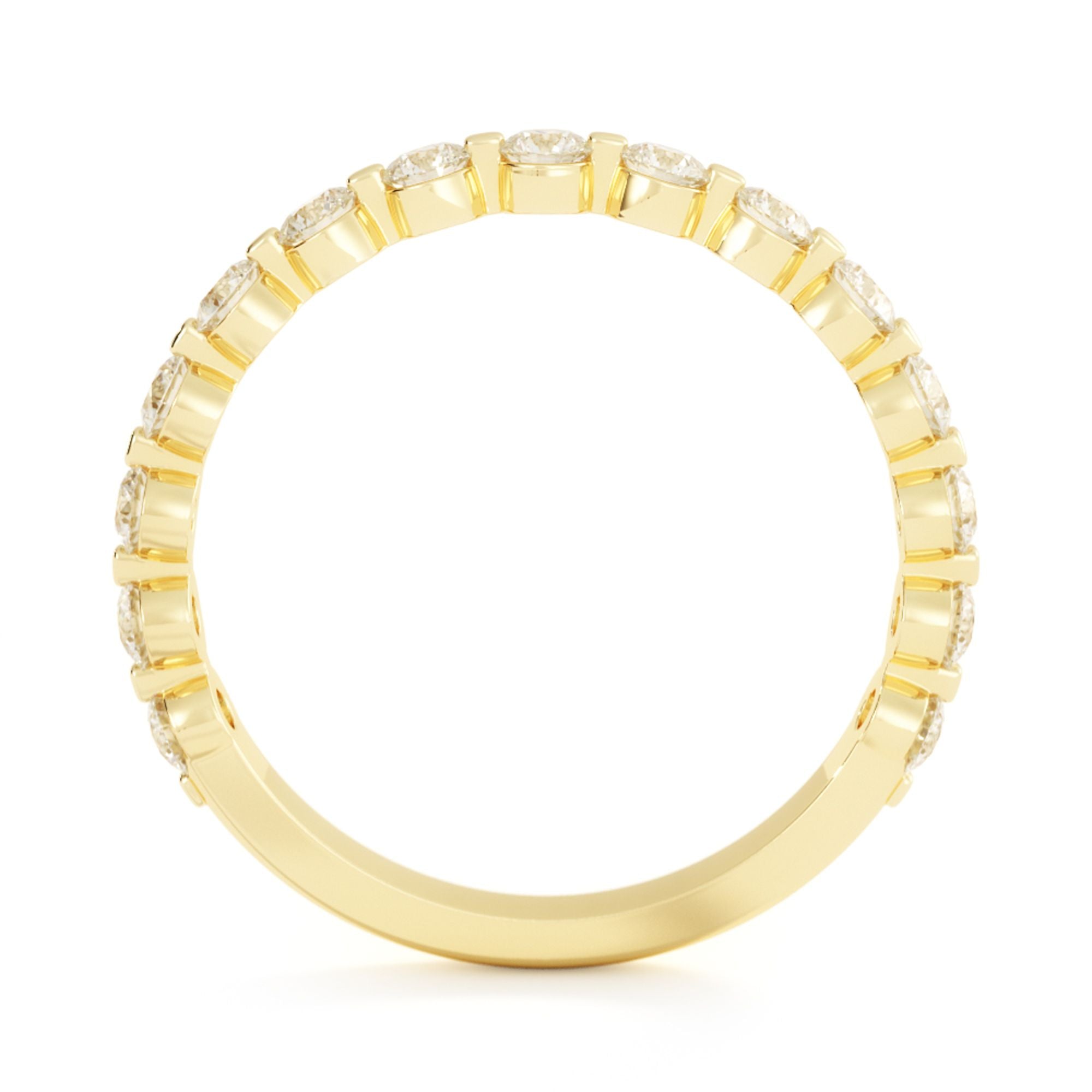 Half Eternity Natural Round cut Diamond Wedding Band
