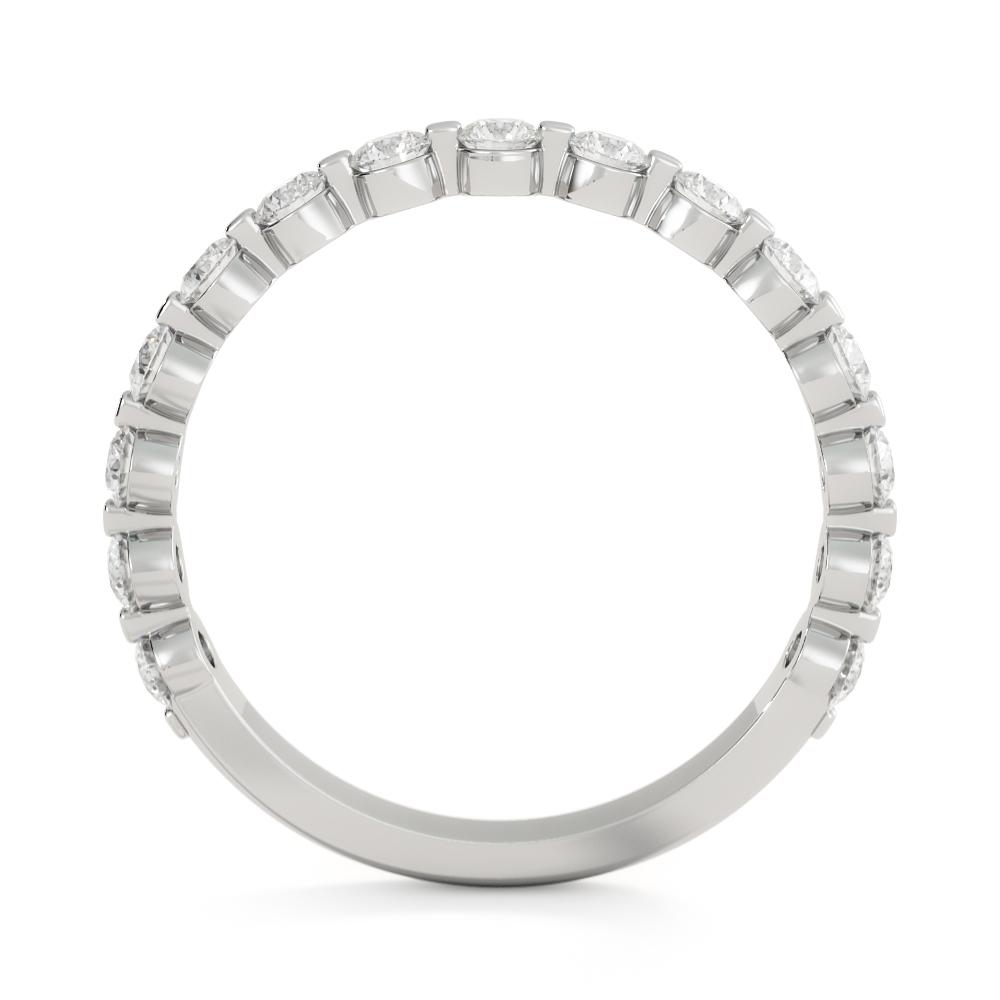 Snowfall - Half Eternity Natural Round cut Diamond Wedding Band