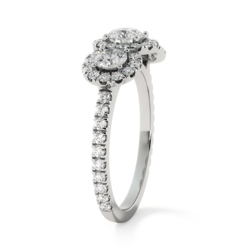 Light Source - Halo Natural Round  Diamond Engagement Ring