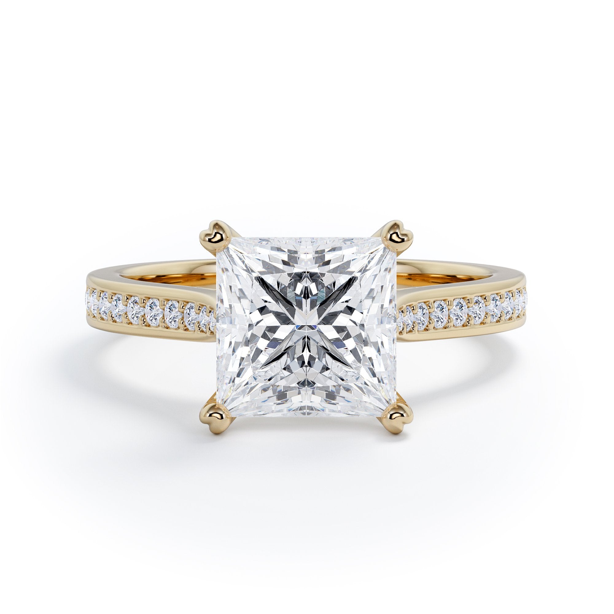 Lightyear - 4 prongs Natural Princess  Diamond Engagement Ring