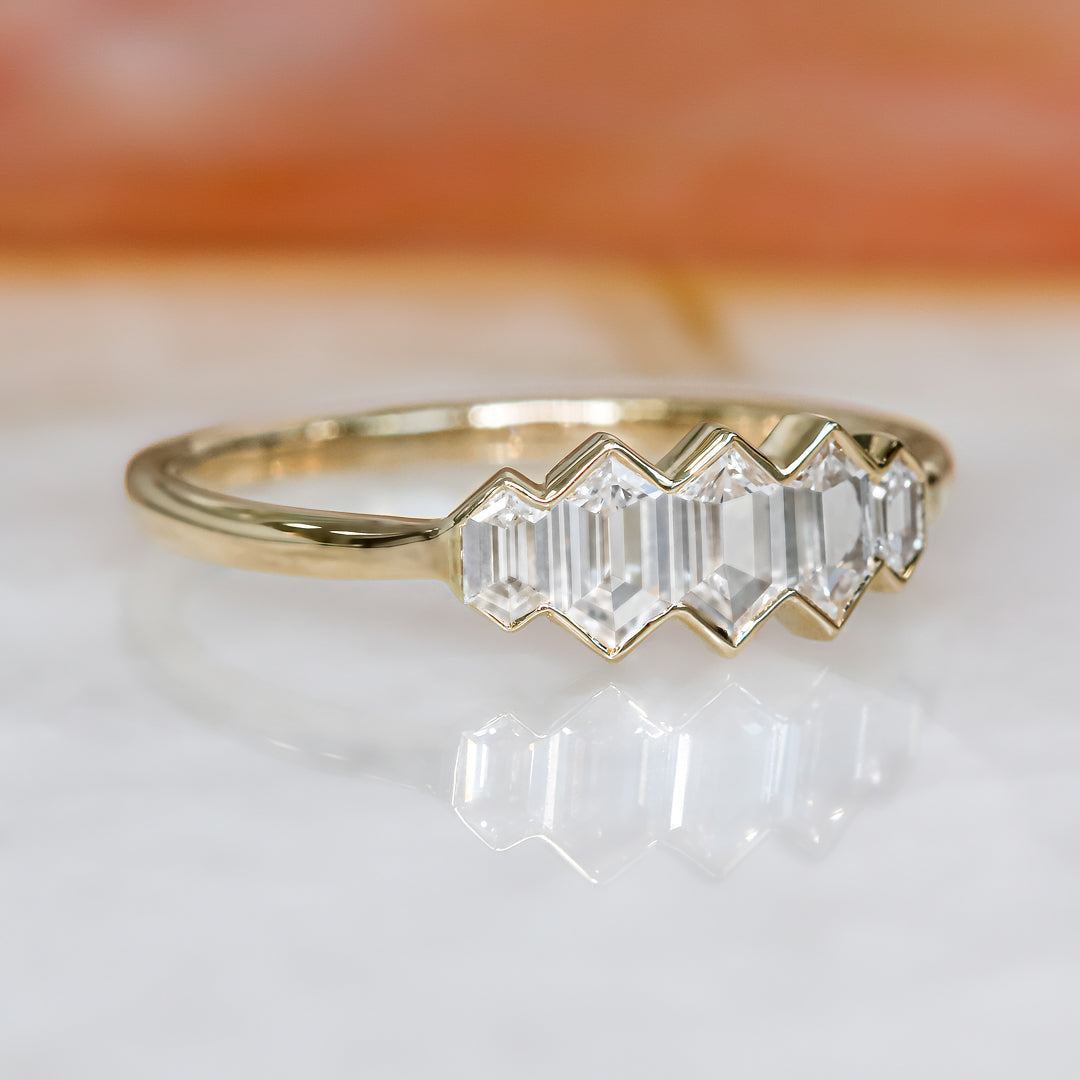 Dainty Natural   Diamond Engagement Ring