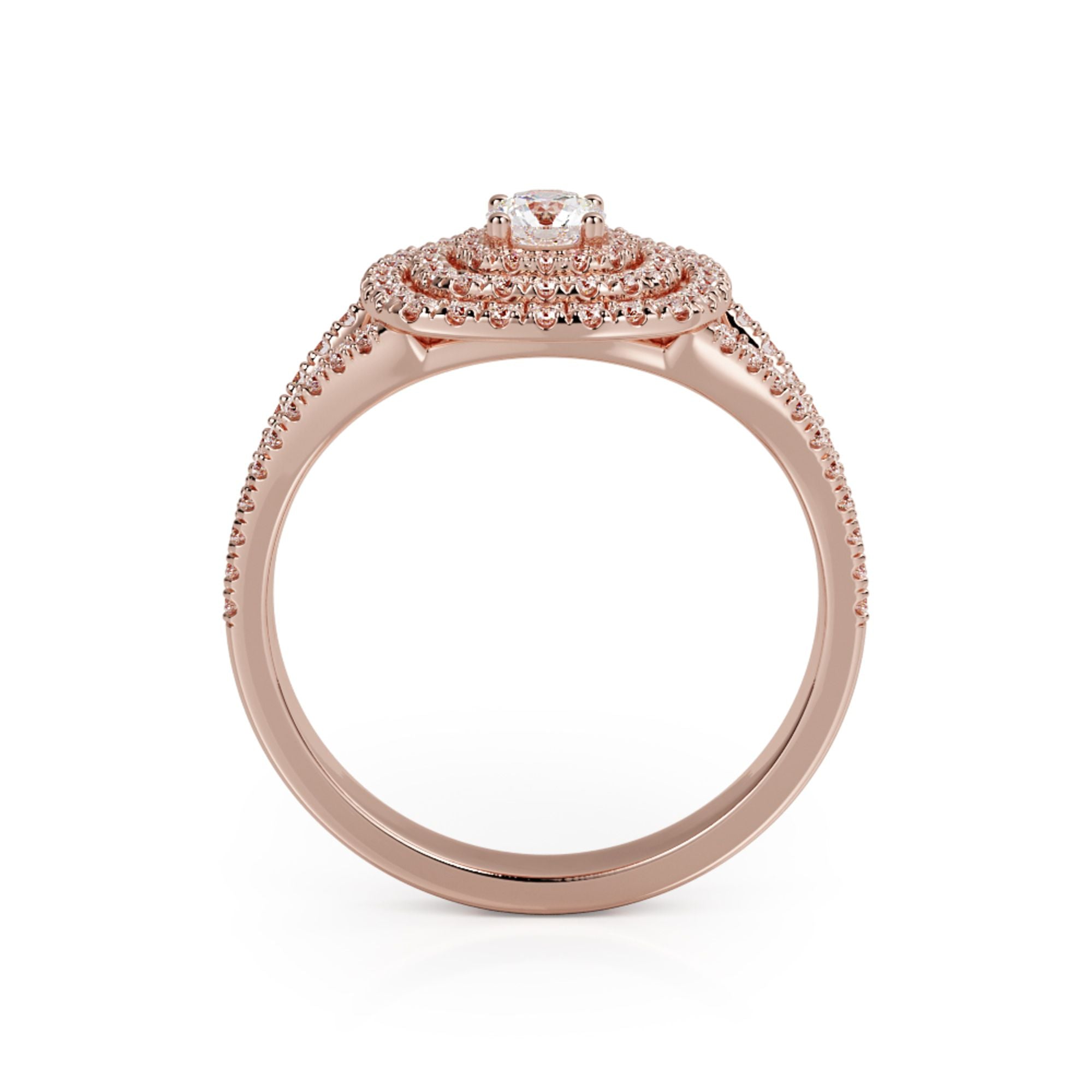 Jua - Accent Diamonds Natural Round  Diamond Engagement Ring