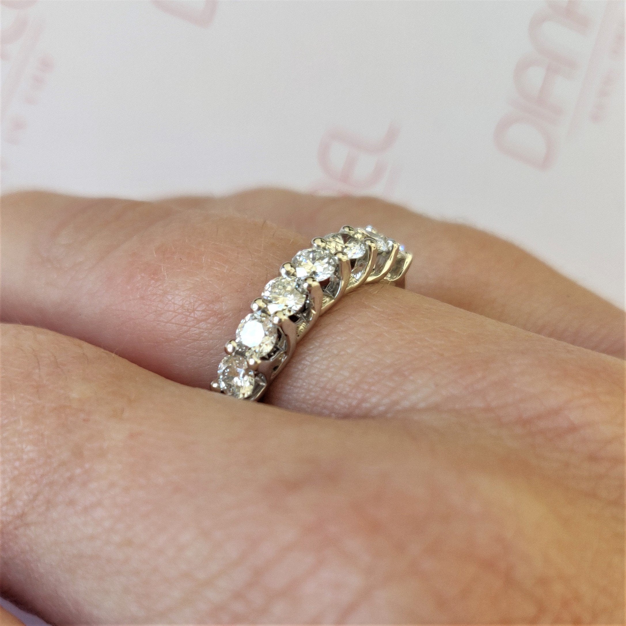 Sunce - Half Eternity Natural Round cut Diamond Wedding Band