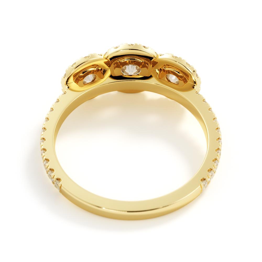 Halo Natural Round  Diamond Engagement Ring