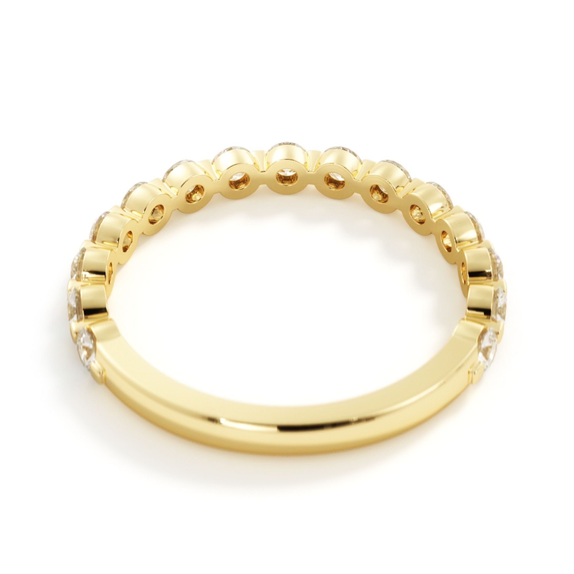 Half Eternity Natural Round cut Diamond Wedding Band