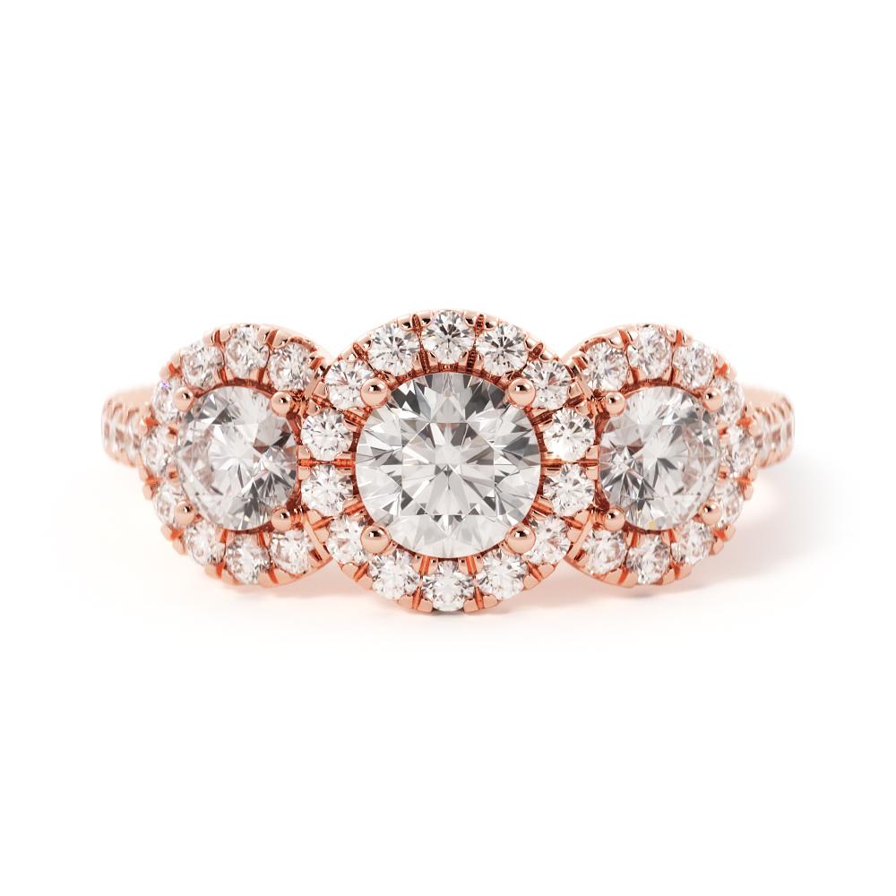 Light Source - Halo Natural Round  Diamond Engagement Ring