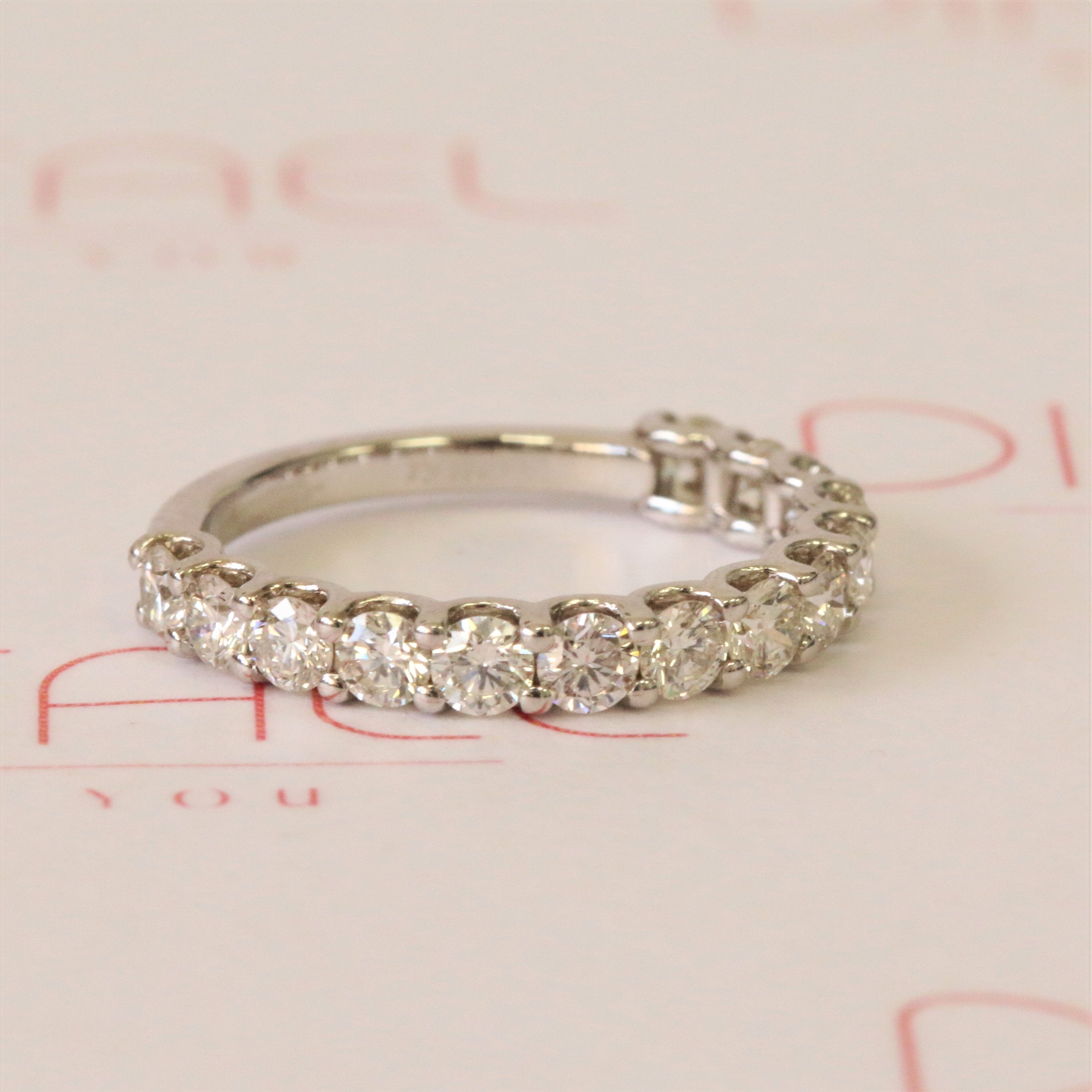 Sun Kissed - Eternity Band Natural Round cut Diamond Wedding Band