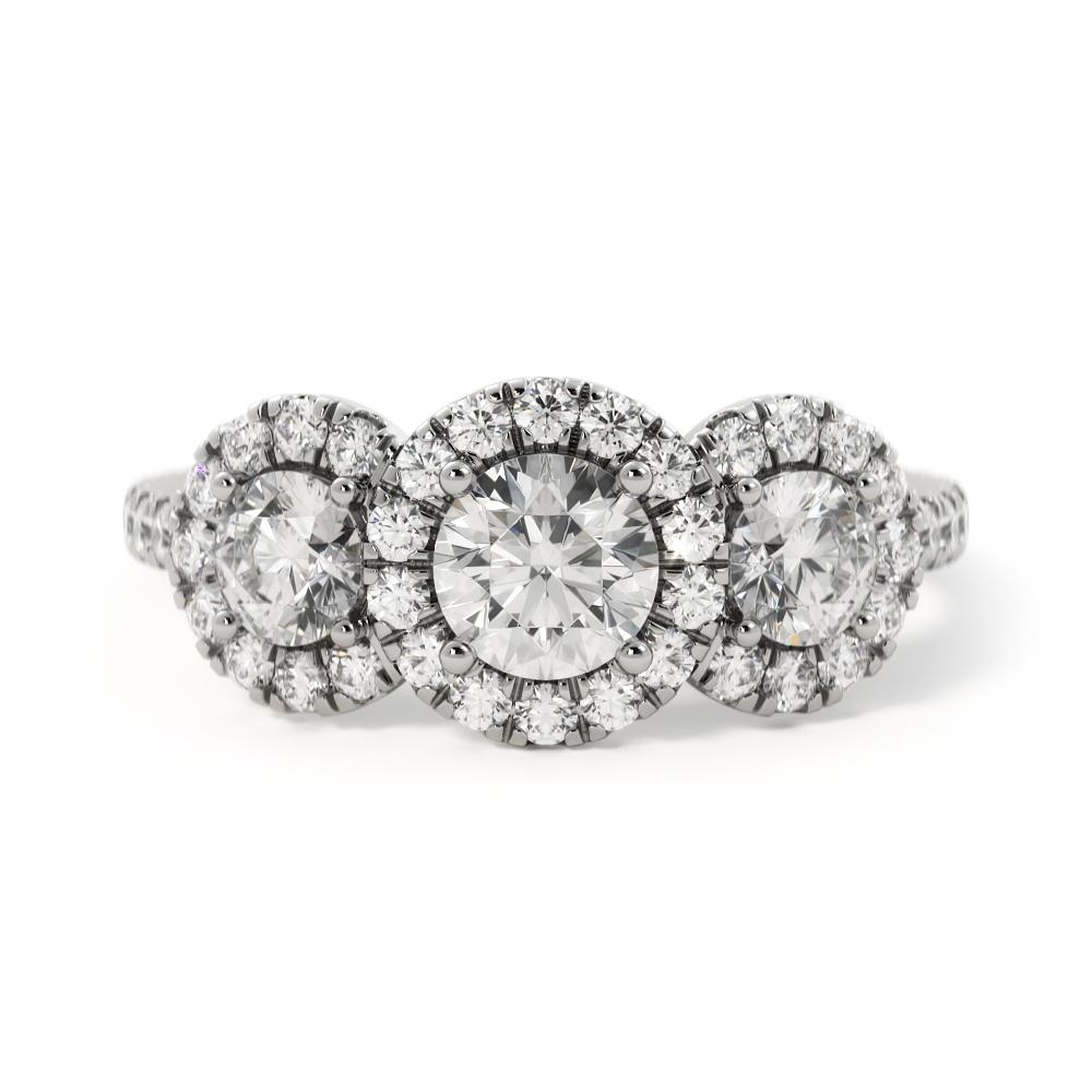 Light Source - Halo Natural Round  Diamond Engagement Ring