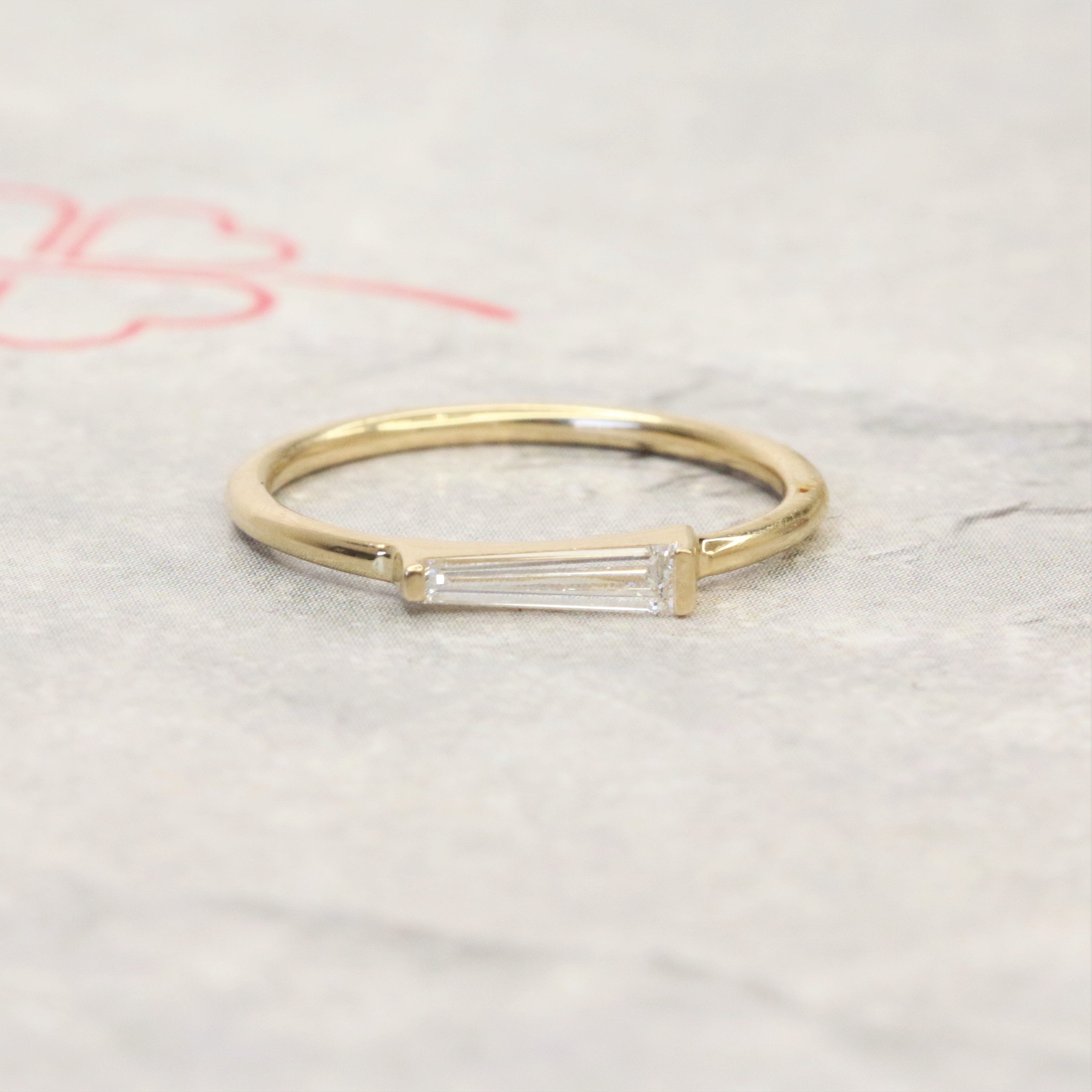 Asymmetrical Natural  cut Diamond Wedding Band
