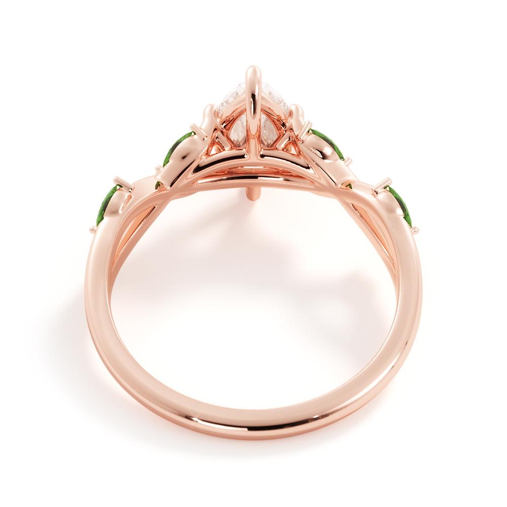 Accent Diamonds Natural Marquise  Diamond Engagement Ring