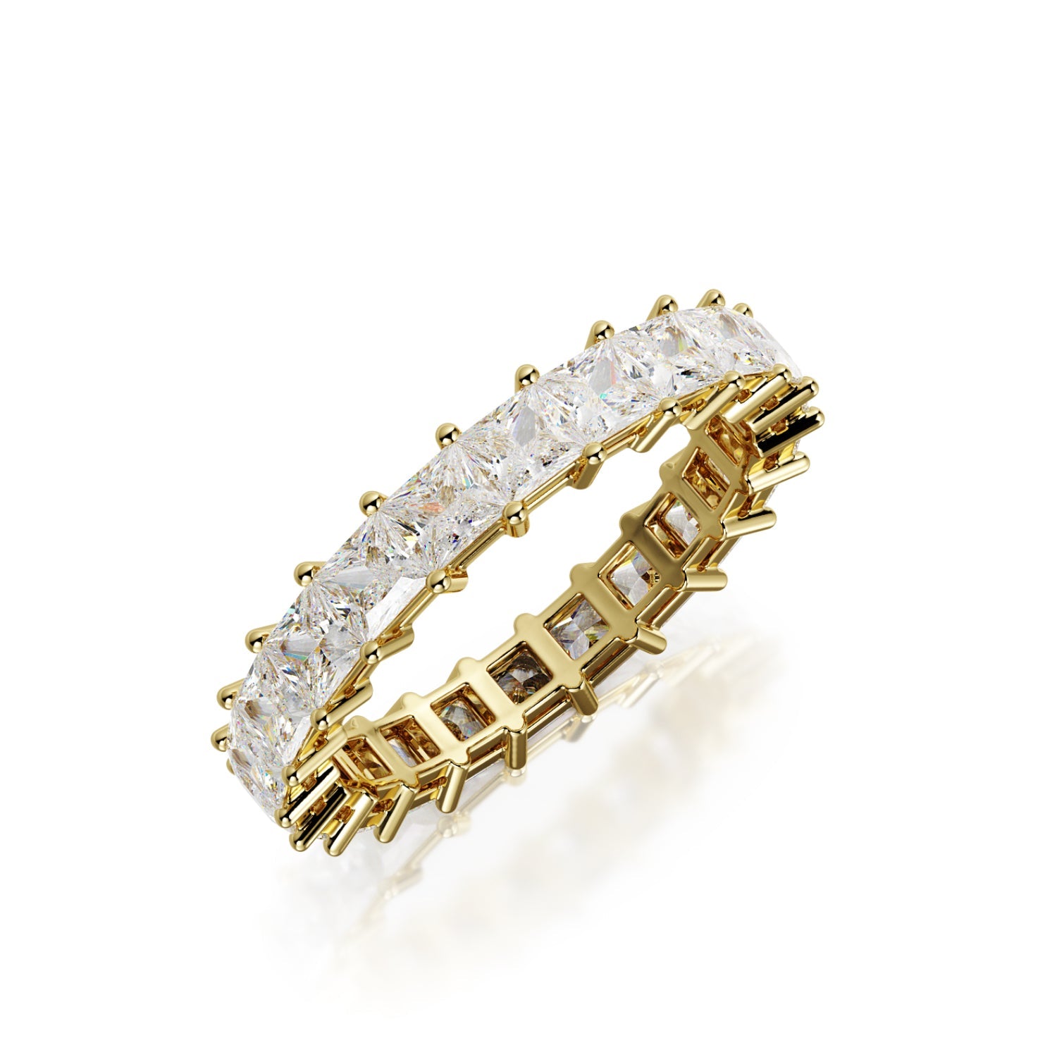 Flickering Flame - Eternity Natural Round cut Diamond Wedding Band